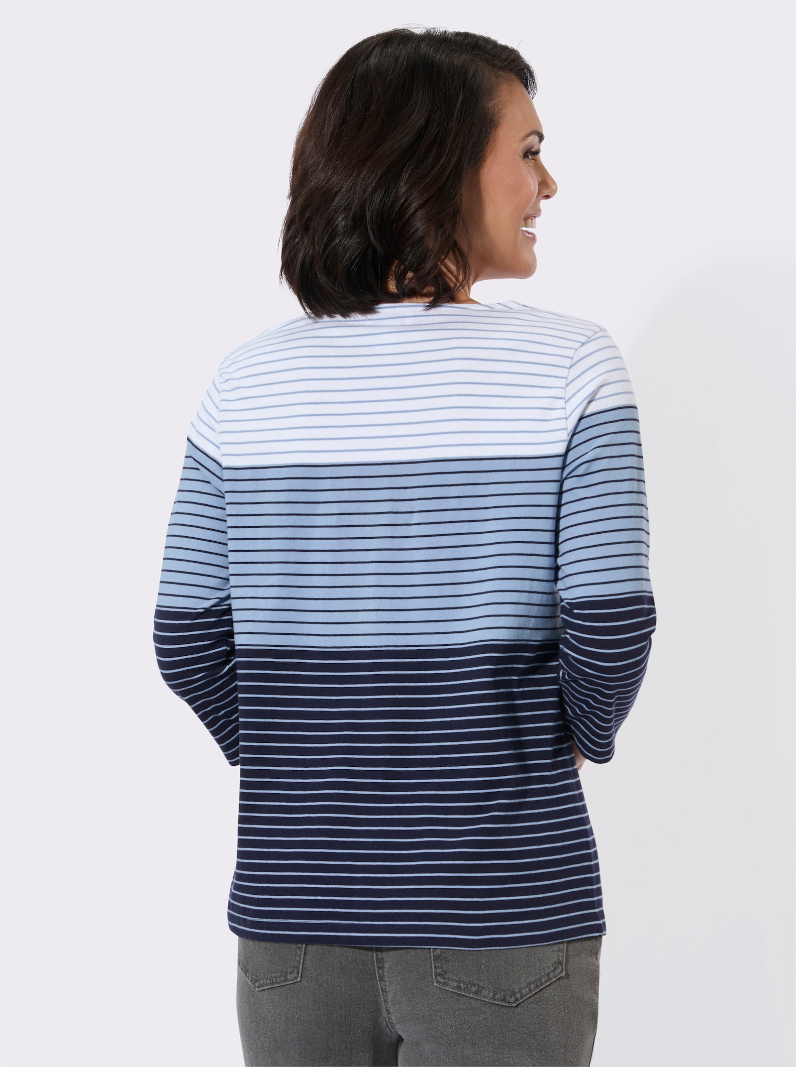 Ringelshirt - marine-ecru-geringelt