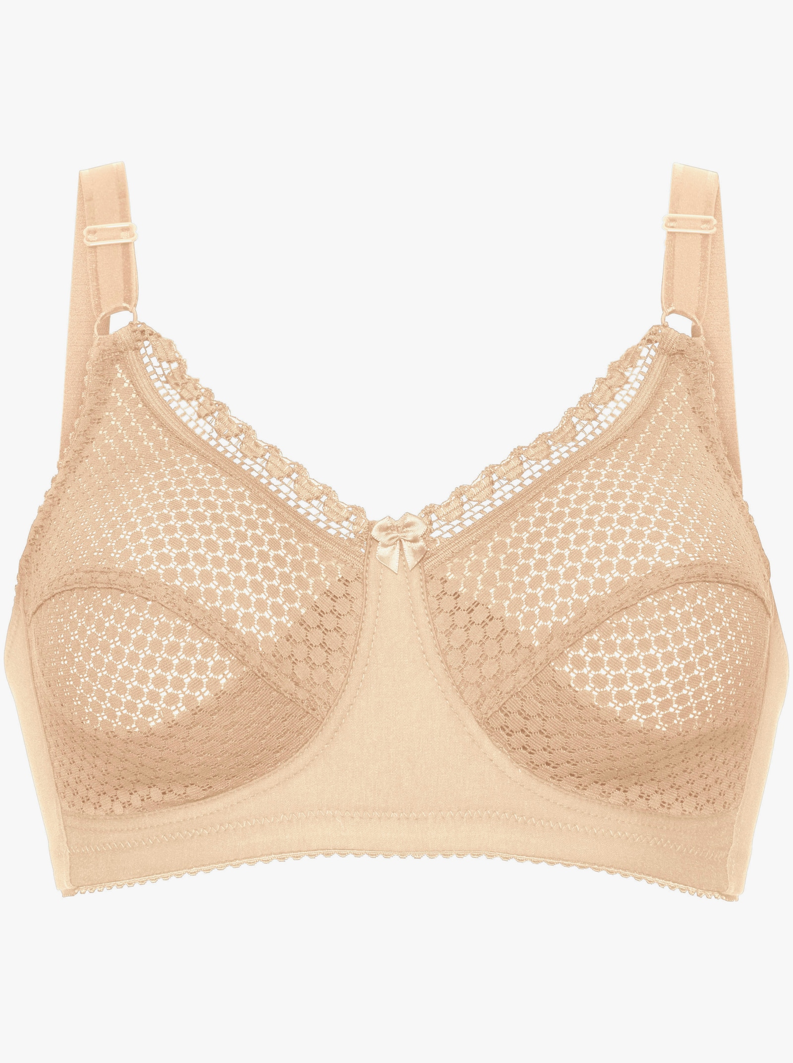 Miss Mary BH ohne Bügel mit vorne verstellbaren Trägern - beige