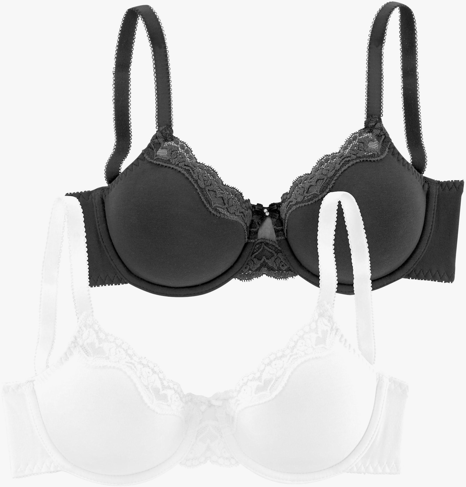 petite fleur Soutien-gorge à armatures - noir + blanc