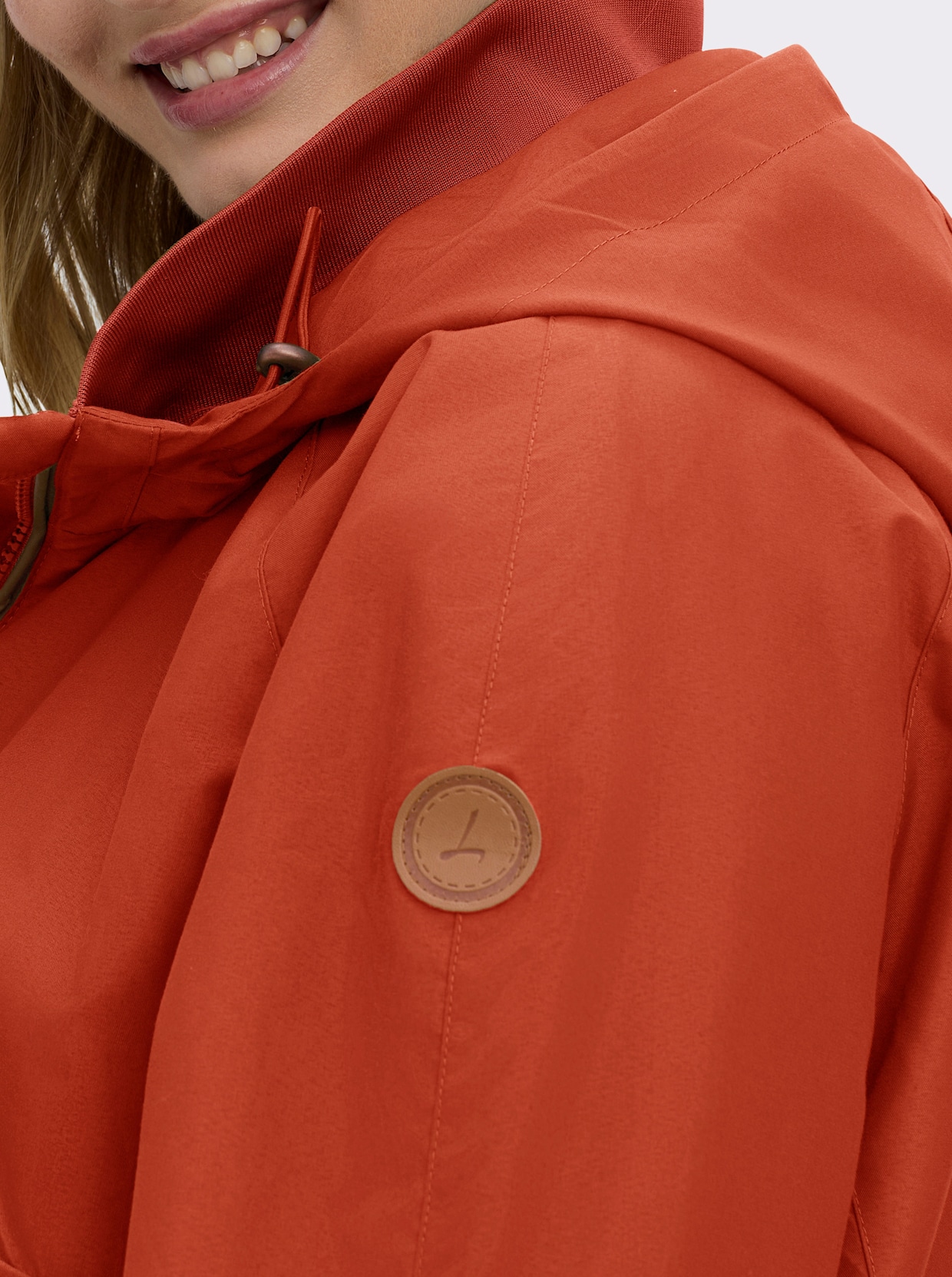 Übergangsjacke in Microfaser-Qualität - rostrot