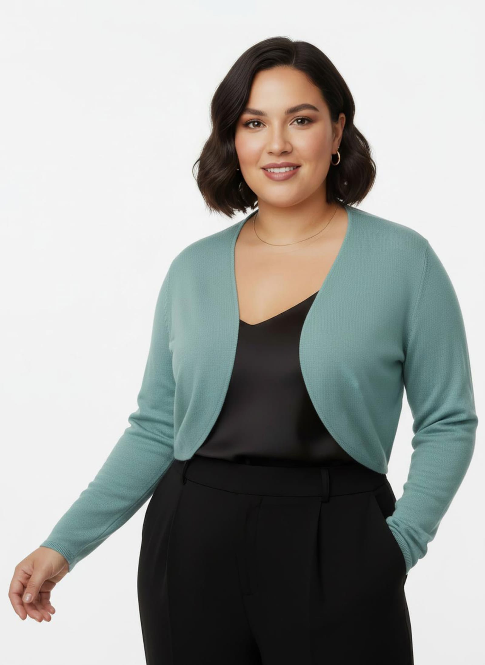 Bolero Feinstrick-Qualität, verschlusslos - ozean