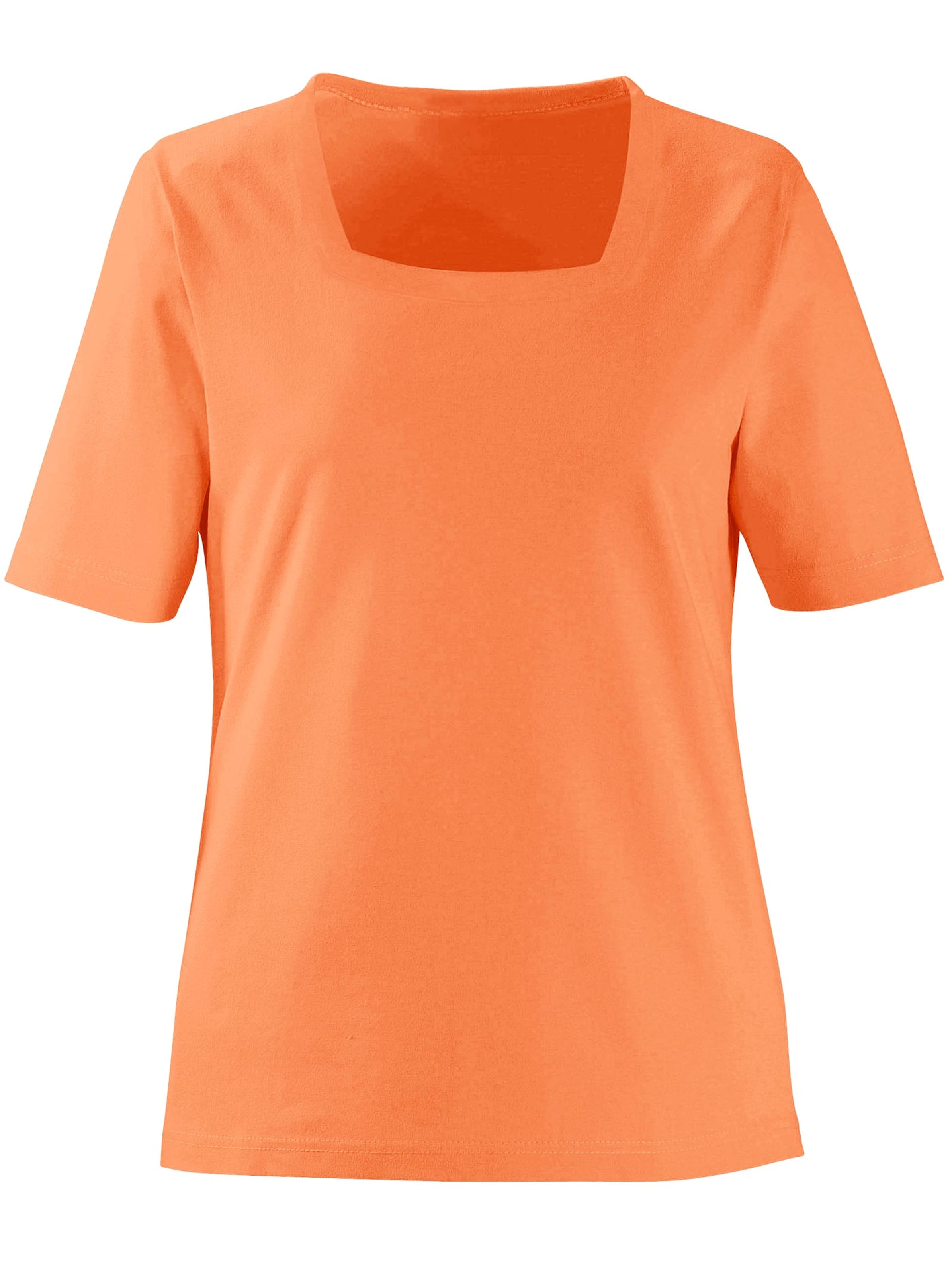 Kurzarmshirt in günstig Kaufen-Kurzarmshirt in orange von heine. Kurzarmshirt in orange von heine <![CDATA[Shirt mit apartem Karree-Ausschnitt in kombistarken Farben.]]>. 