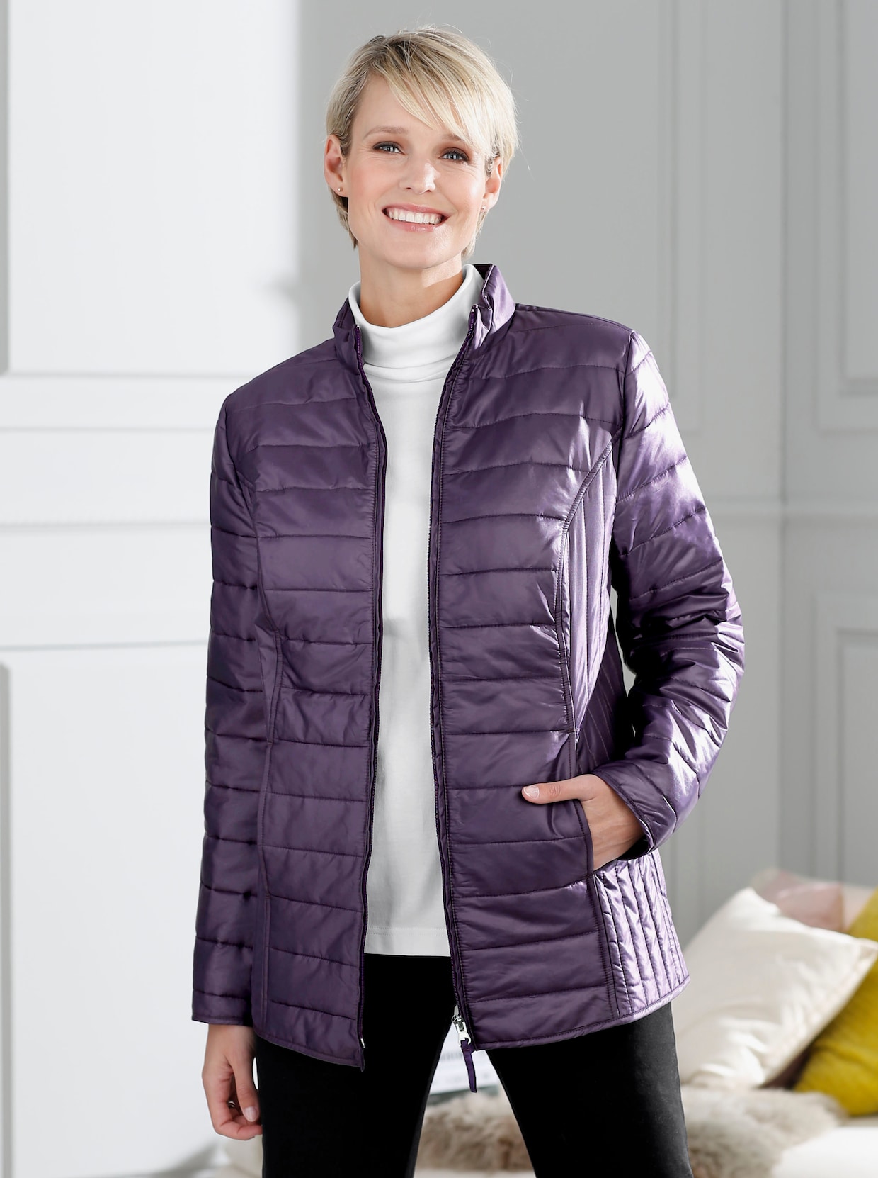Steppjacke - lila