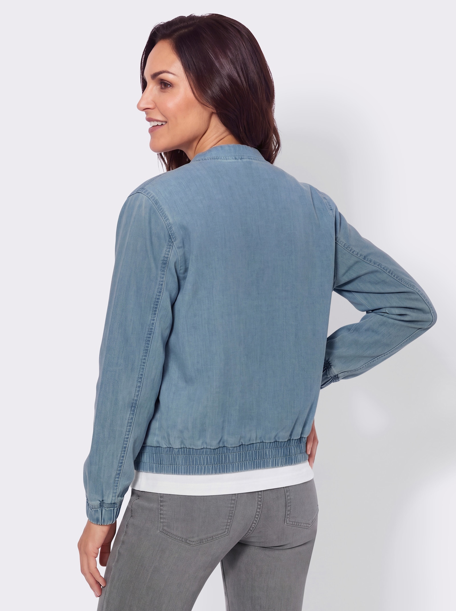 Jeansjacke in Blousonform - blue-bleached