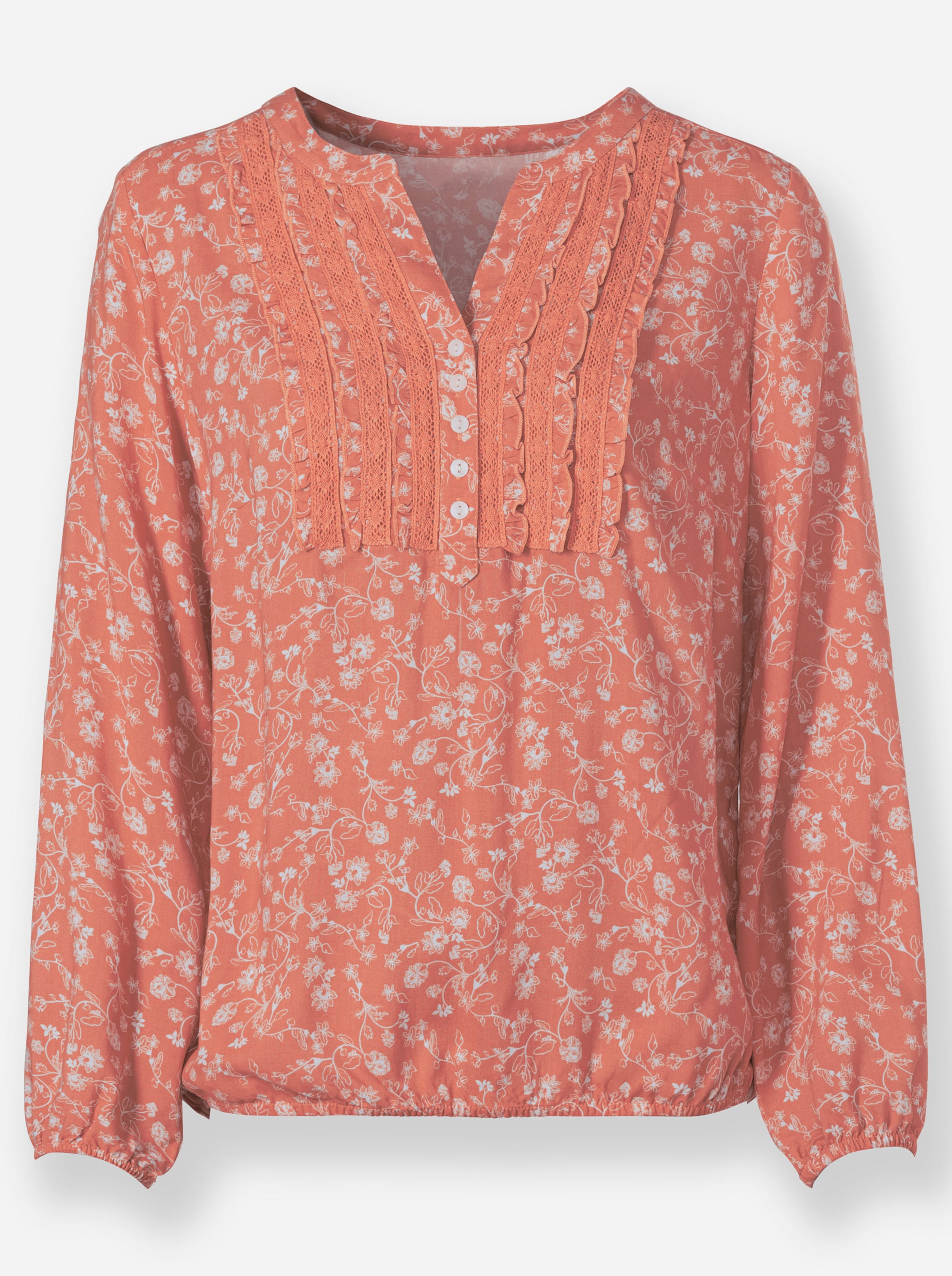 Witt Weiden Damen Bluse papaya ecru bedruckt  - Onlineshop Witt Weiden