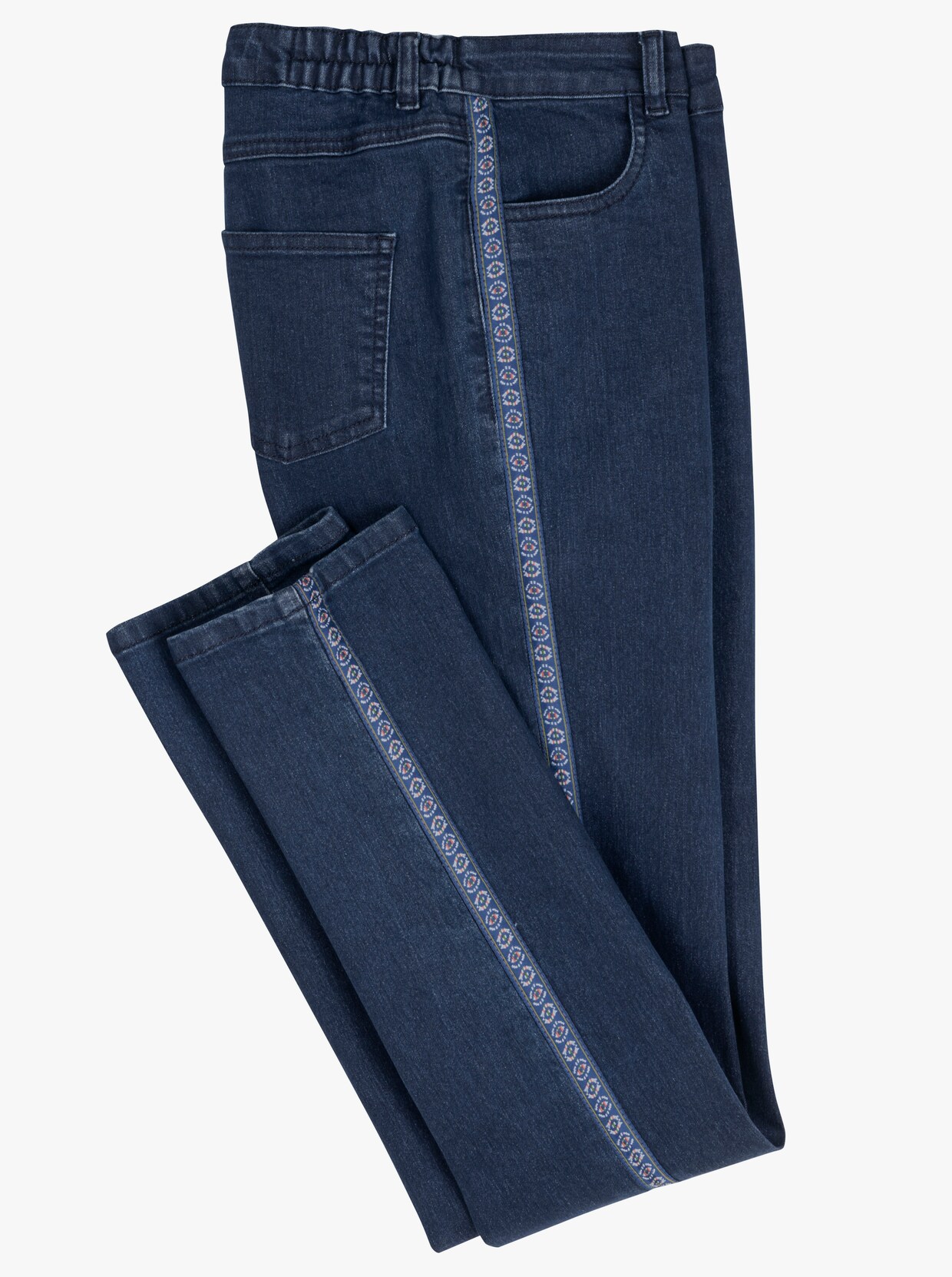 Strečové džínsy - vyšúchaná modrá
