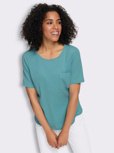 Kurzarmshirt mit Brusttasche - ozean