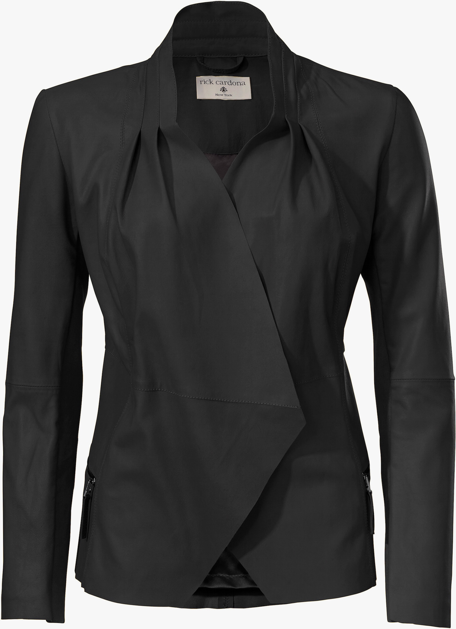 heine Lederjacke aus Ziegen-Nappaleder - schwarz