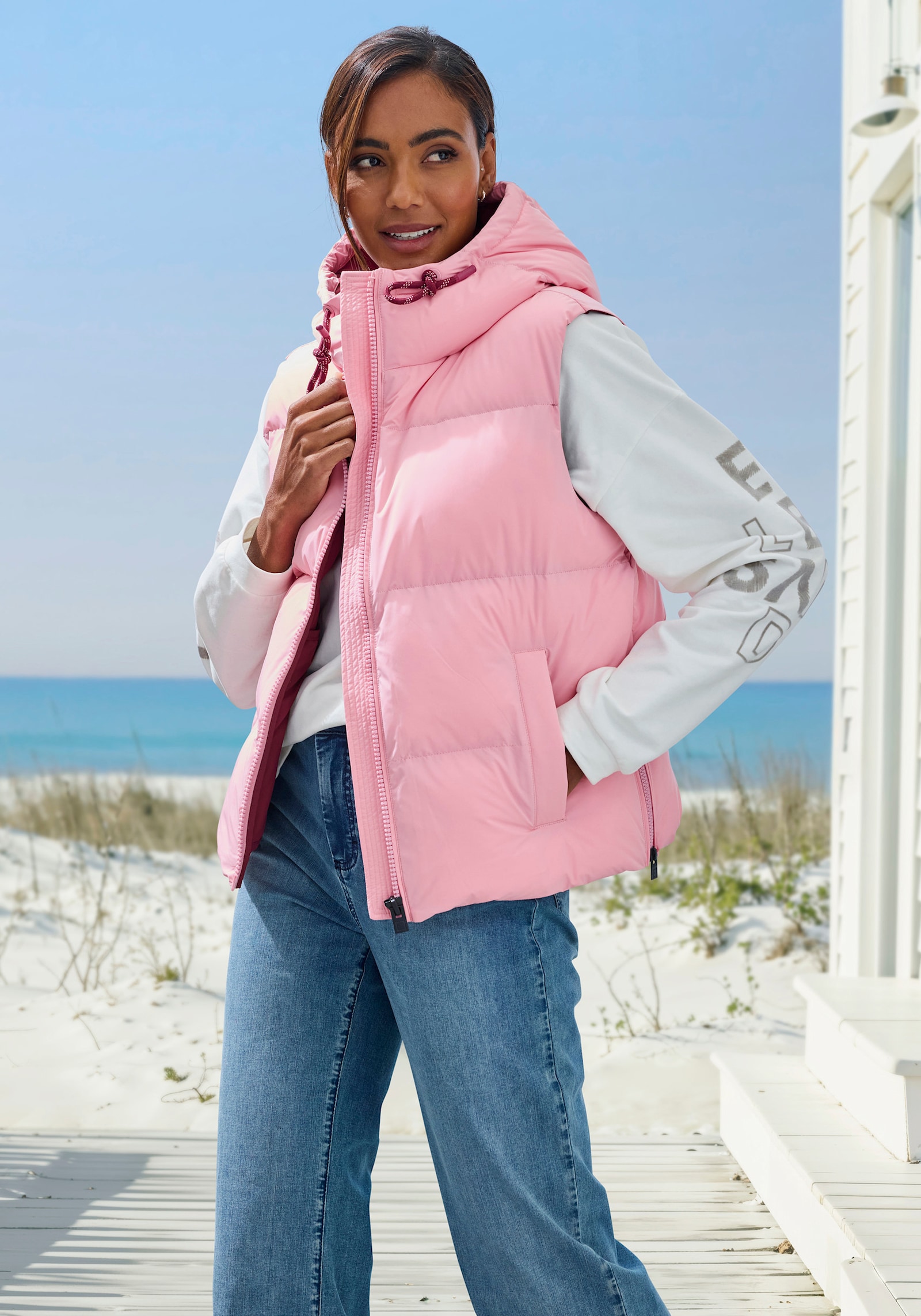 Elbsand Steppweste - rosa