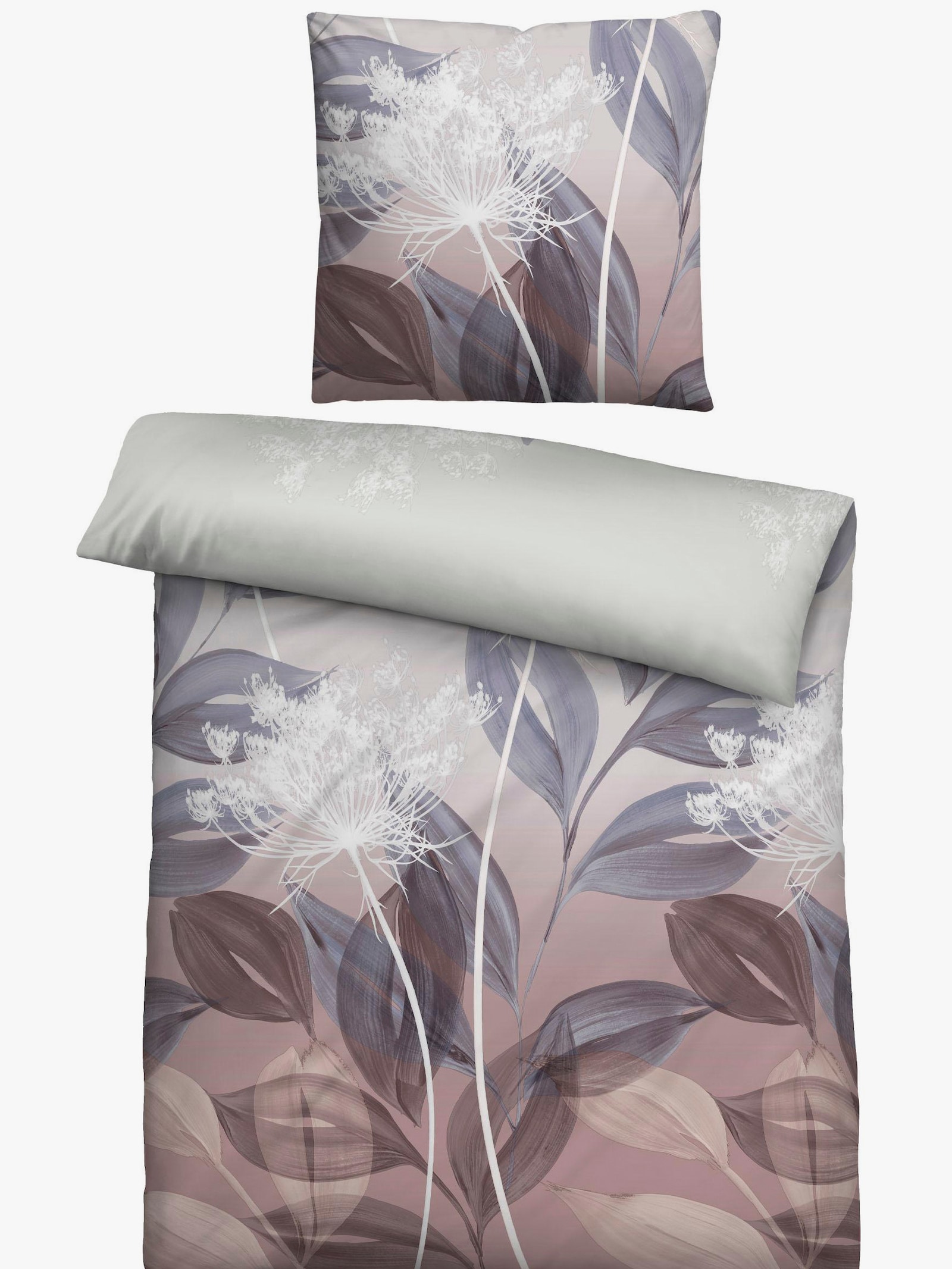 Biberna Bettwäsche - braun-bedruckt