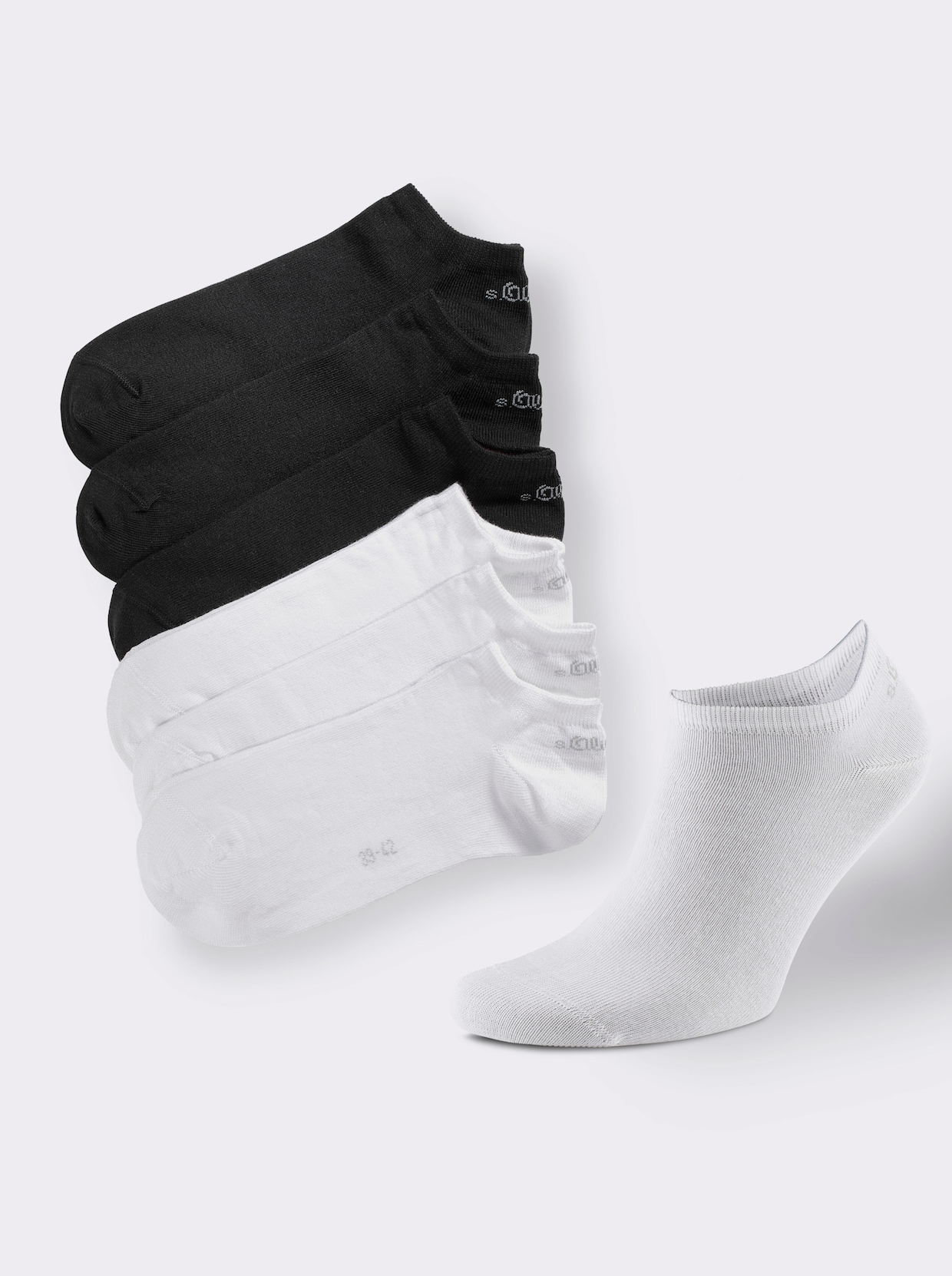 s.Oliver Sneakersocken - schwarz + weiss