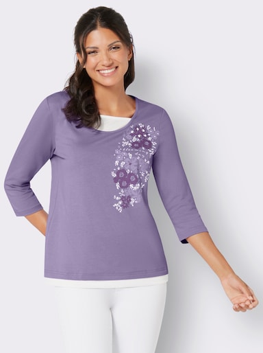 2-in-1-shirt - lavendel/ecru