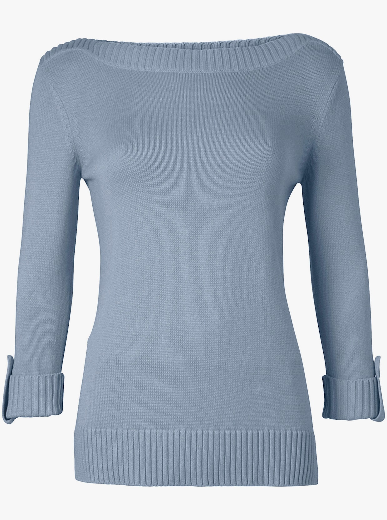 Pullover met 3/4-mouwen - ijsblauw