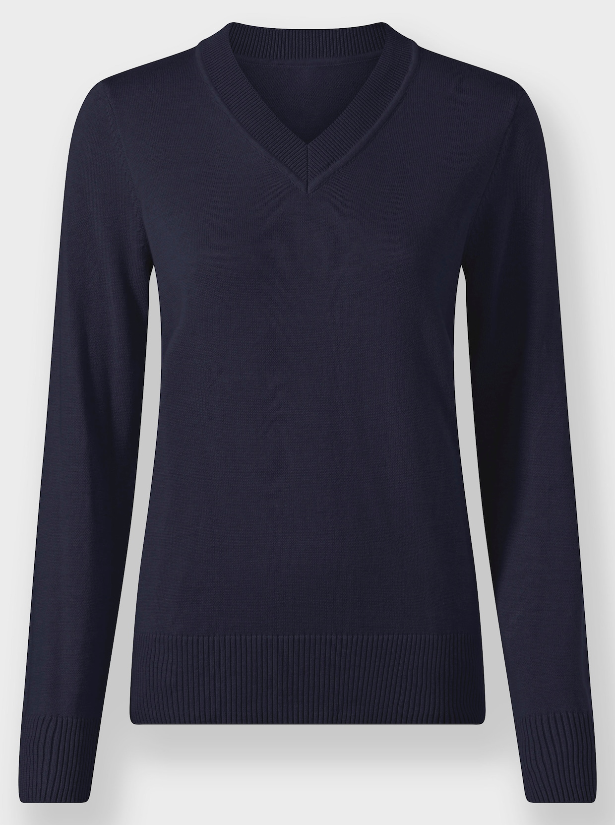 Pullover met V-hals - marine