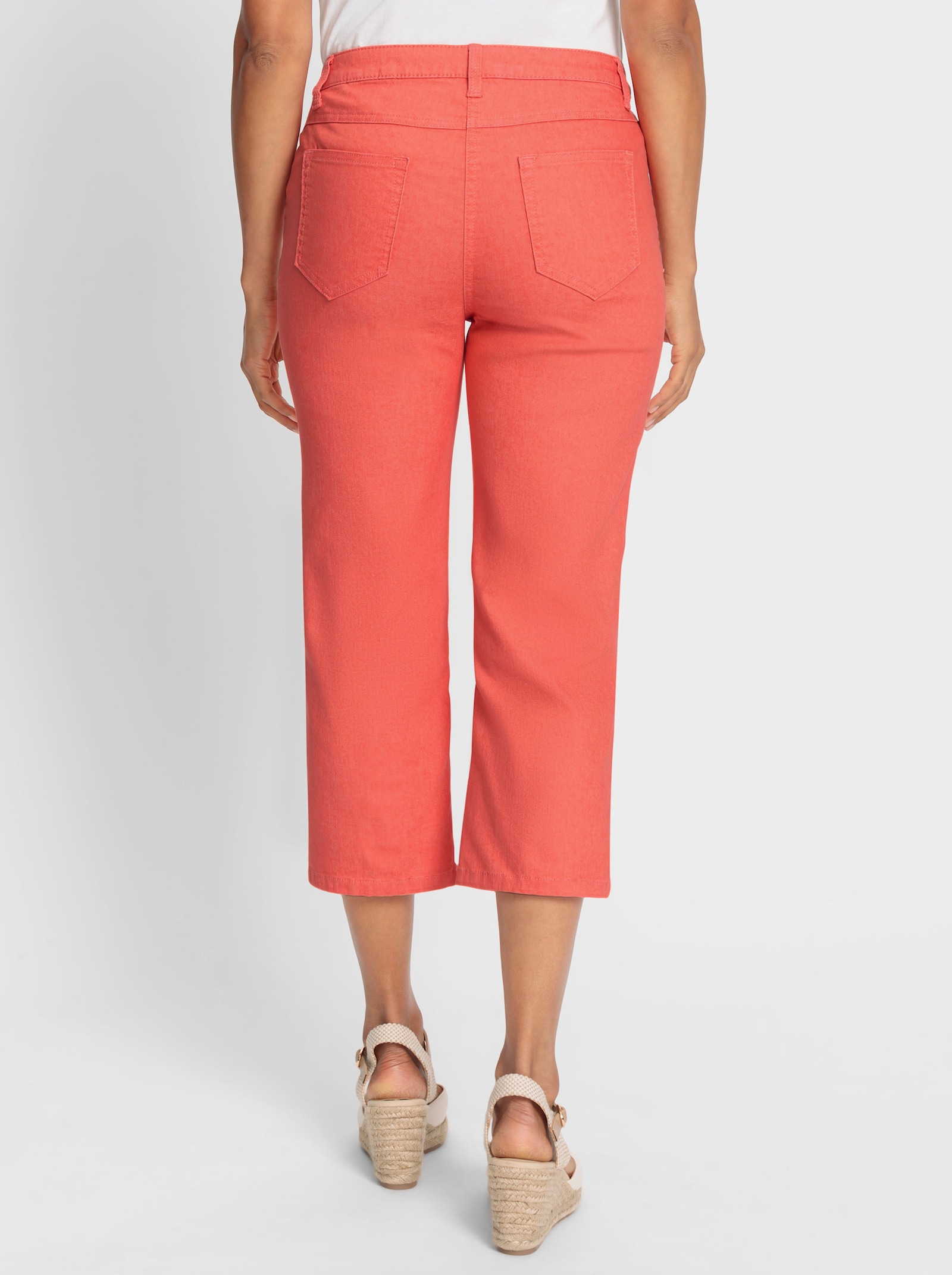 3/4-broek in stretchkwaliteit - koraal