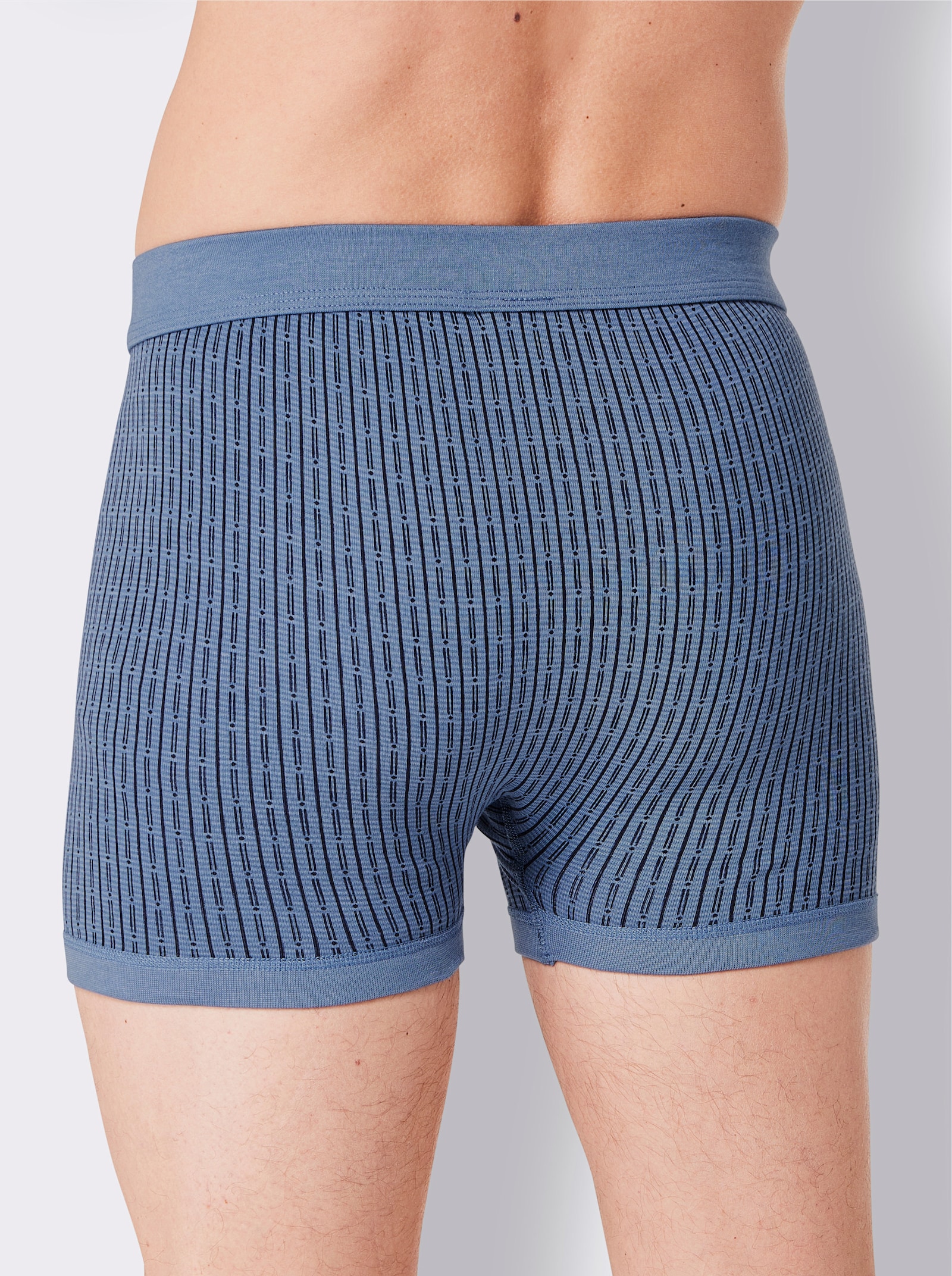 wäschepur men Hose kurz - hellblau-bedruckt