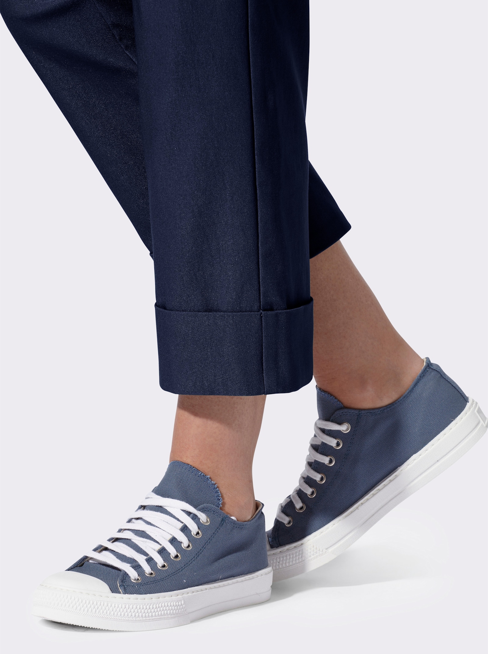 heine Schlupfhose mit Umschlag am Bein - marine
