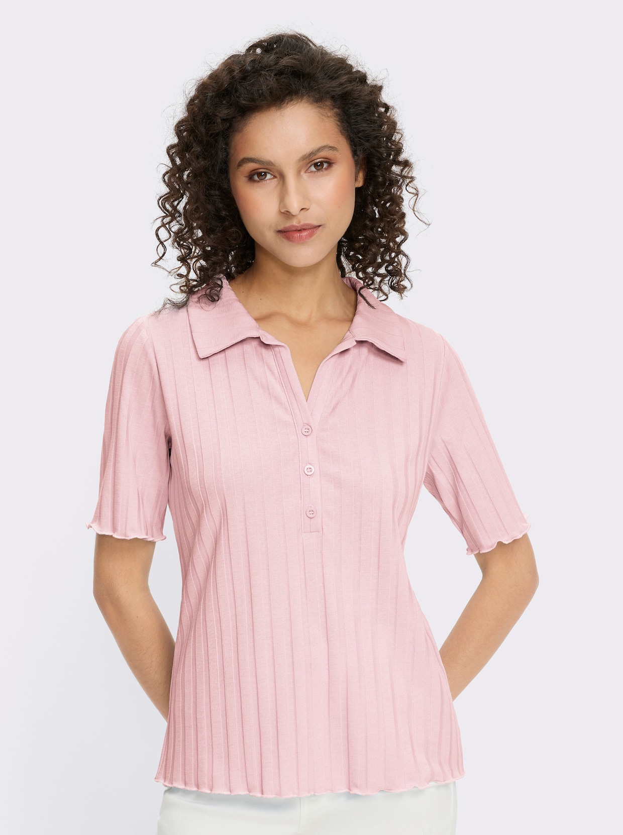 heine Kurzarmshirt - hellrosé