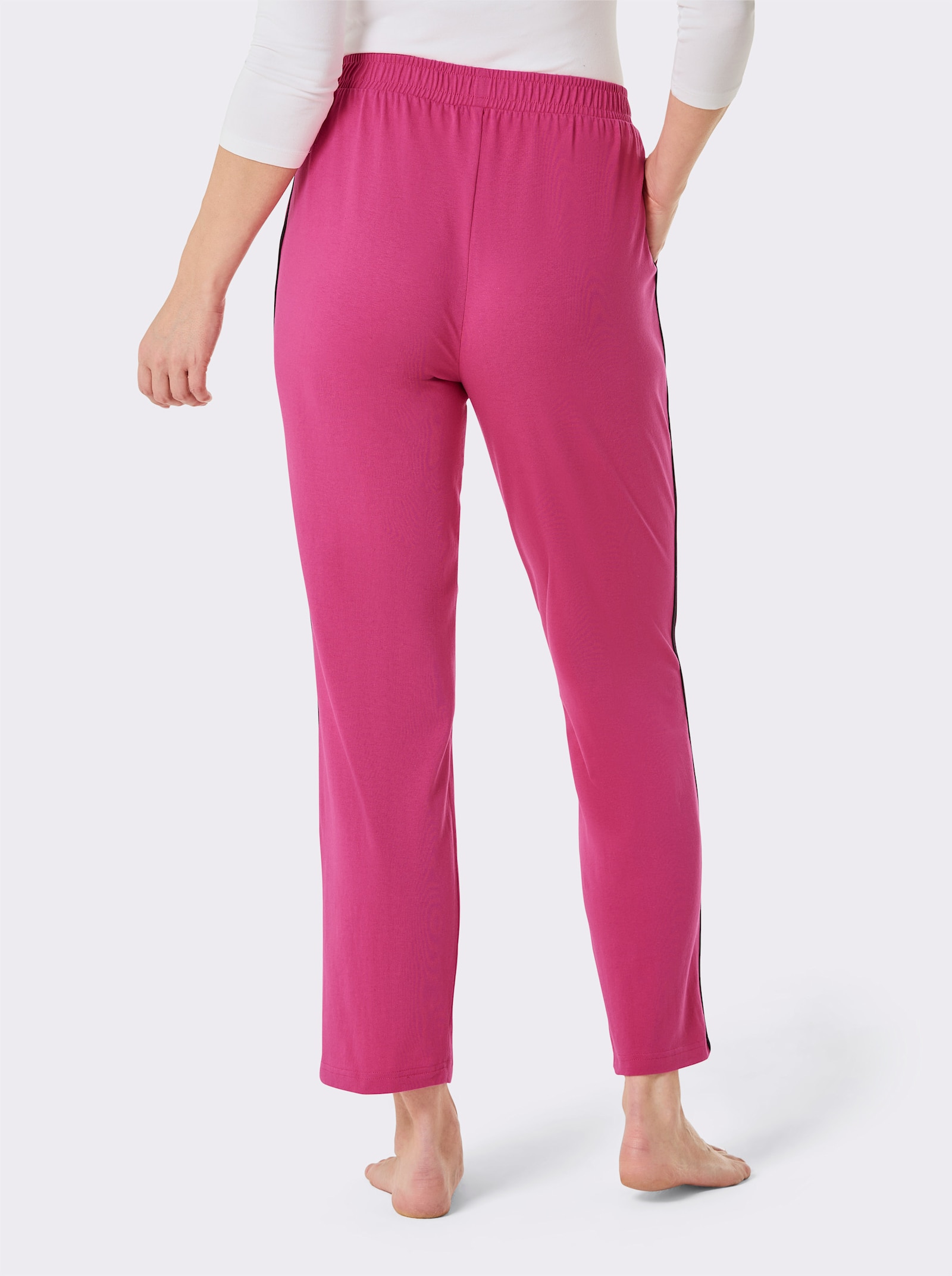 feel good Hosen - schwarz + fuchsia
