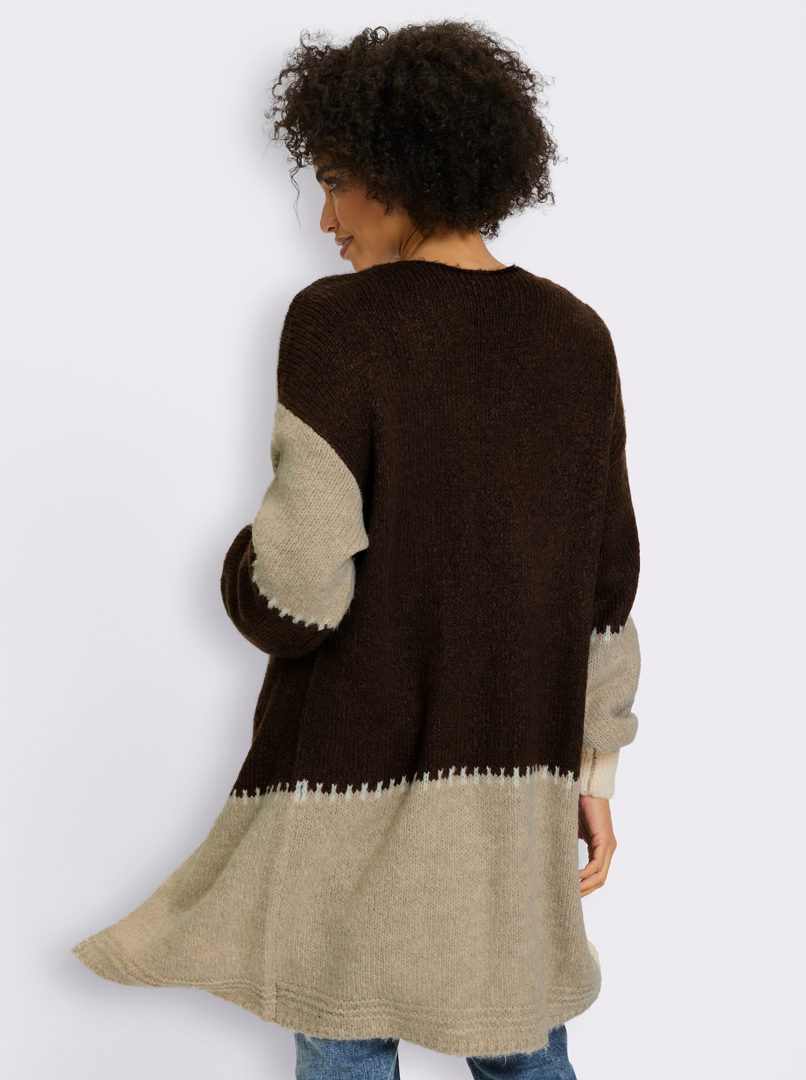 heine Cardigan - champagner-sesam-gestreift