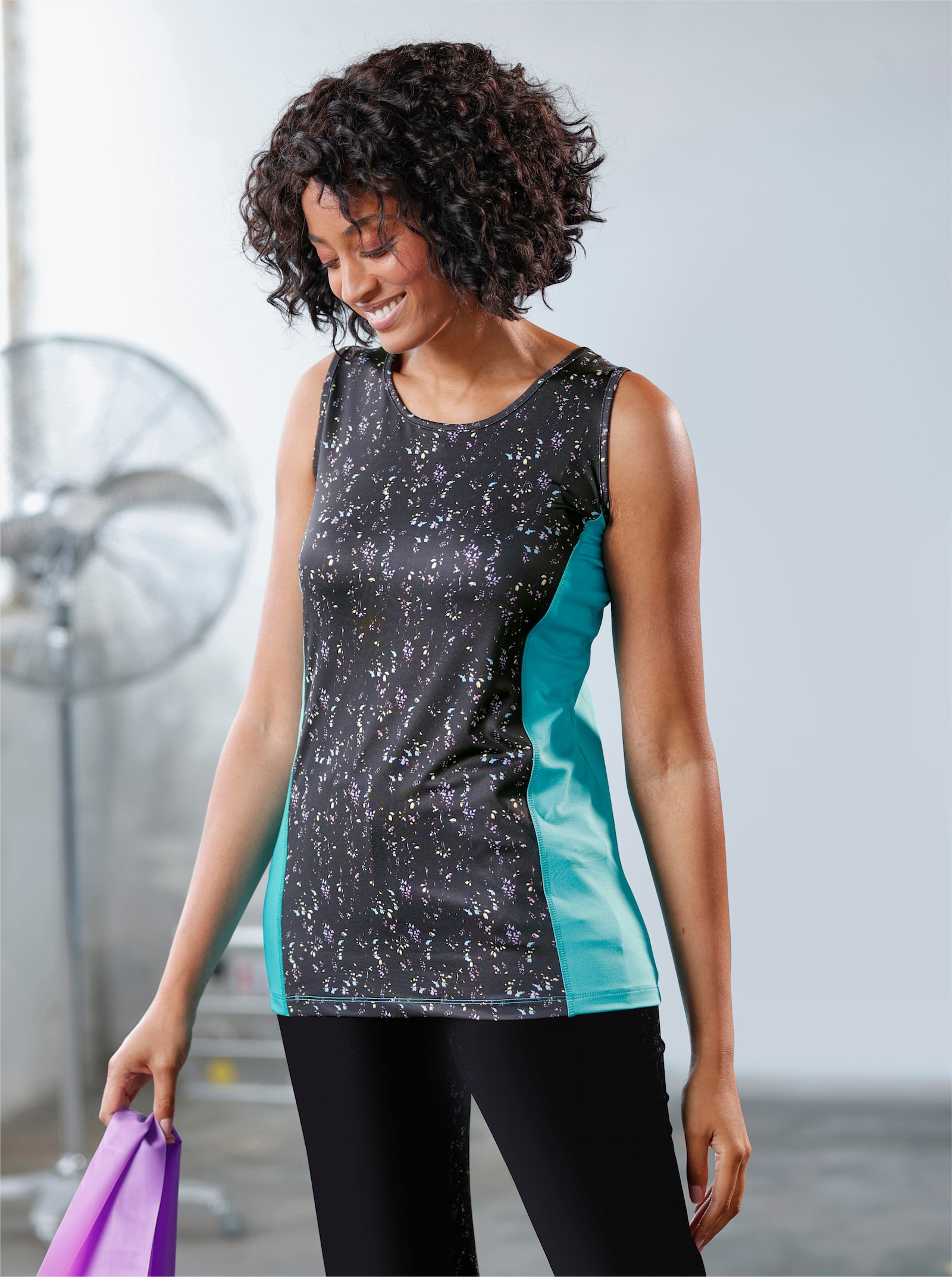 Catamaran Sports Functioneel shirt van elastisch materiaal - zwart geprint