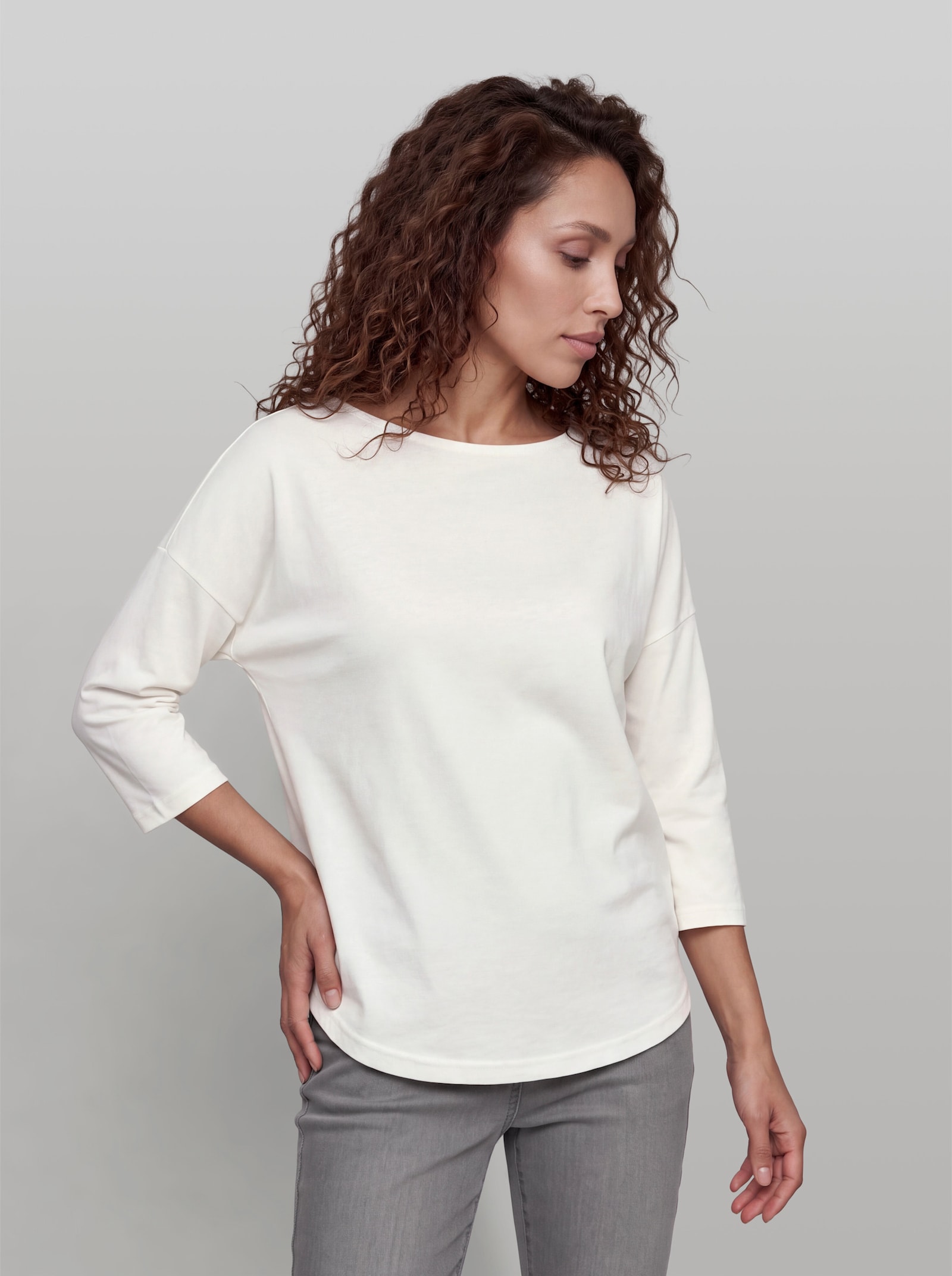 heine 3/4-Arm-Shirt mit Leinen - ecru