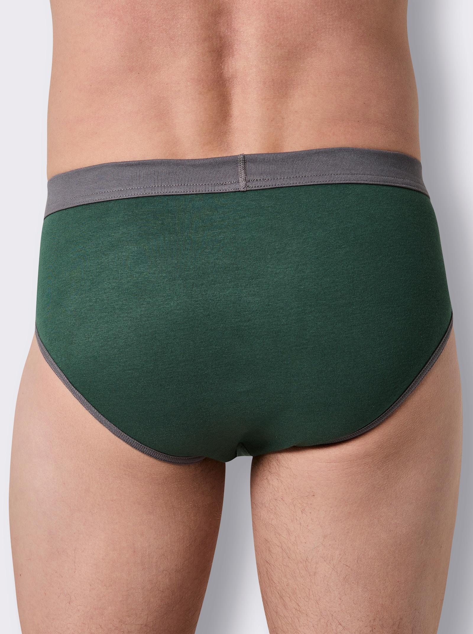 wäschepur men Slip - anthrazit + moos