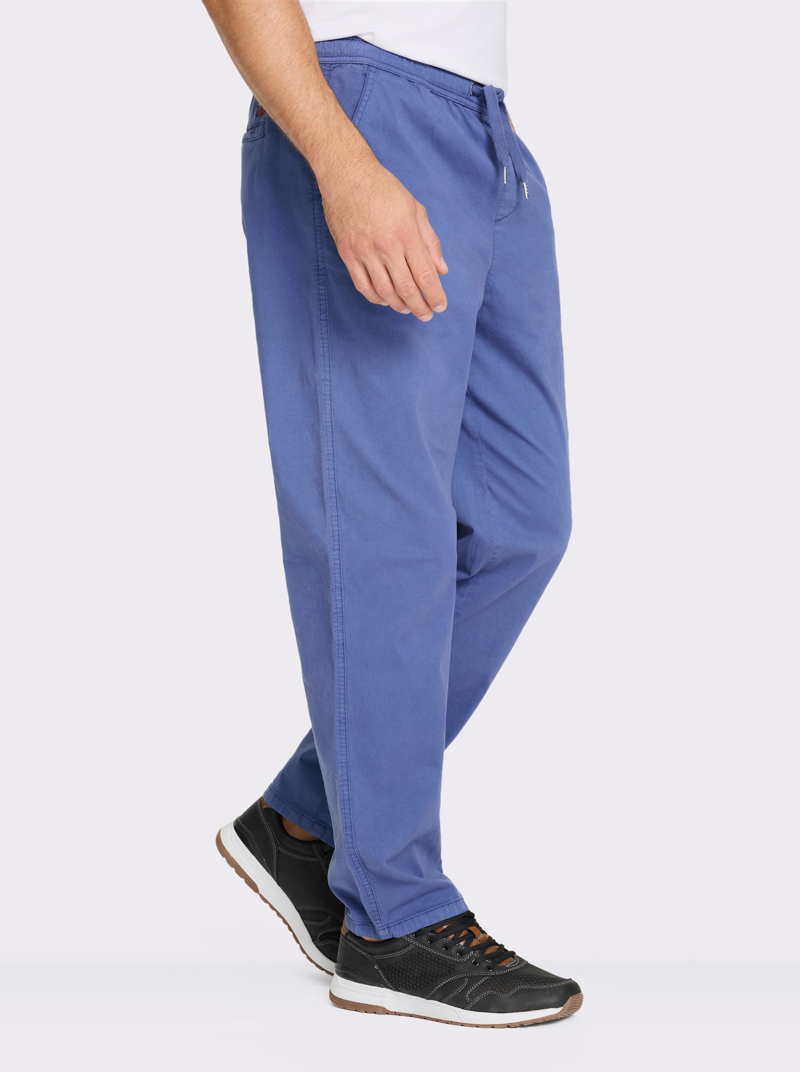 Catamaran Comfortbroek met achterzakken met klittenbandsluiting - jeansblauw