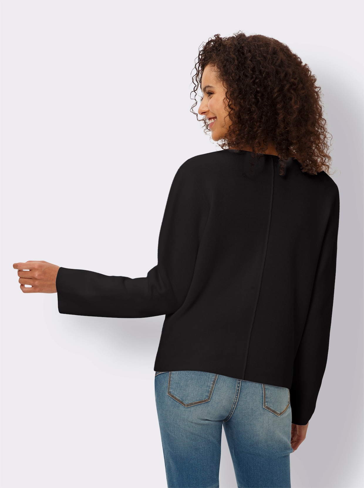 heine Veste en tricot fin - noir