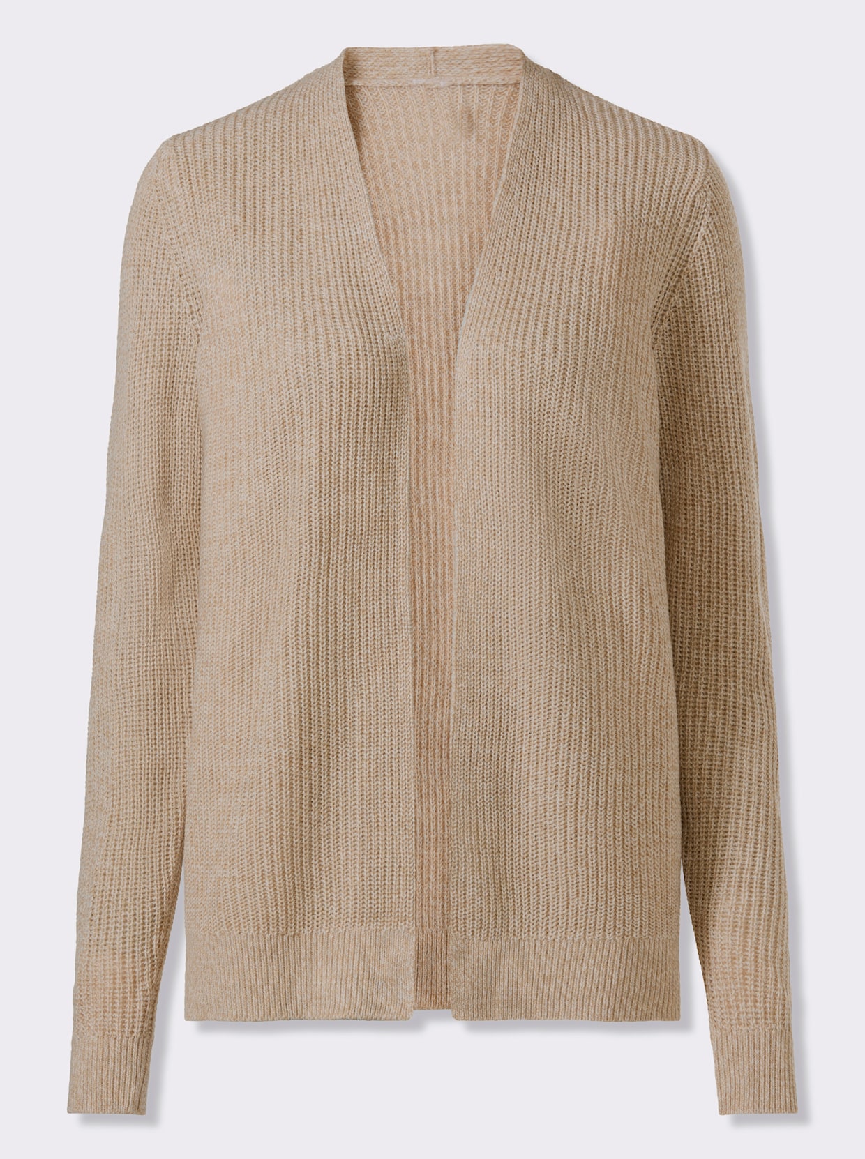 Strickjacke - beige-ecru-meliert