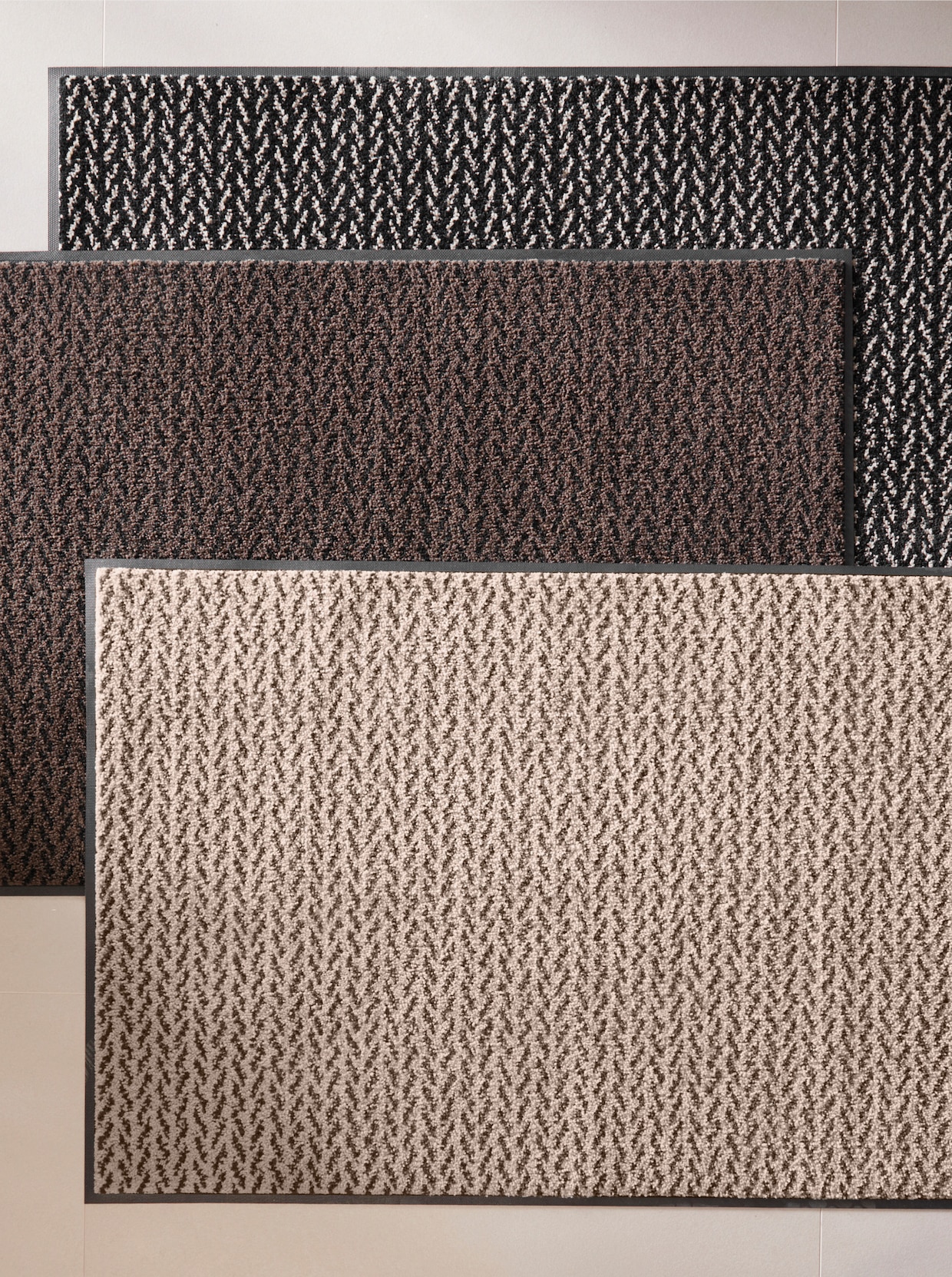 wash+dry by Kleen-Tex Voetmat - zwart/naturel