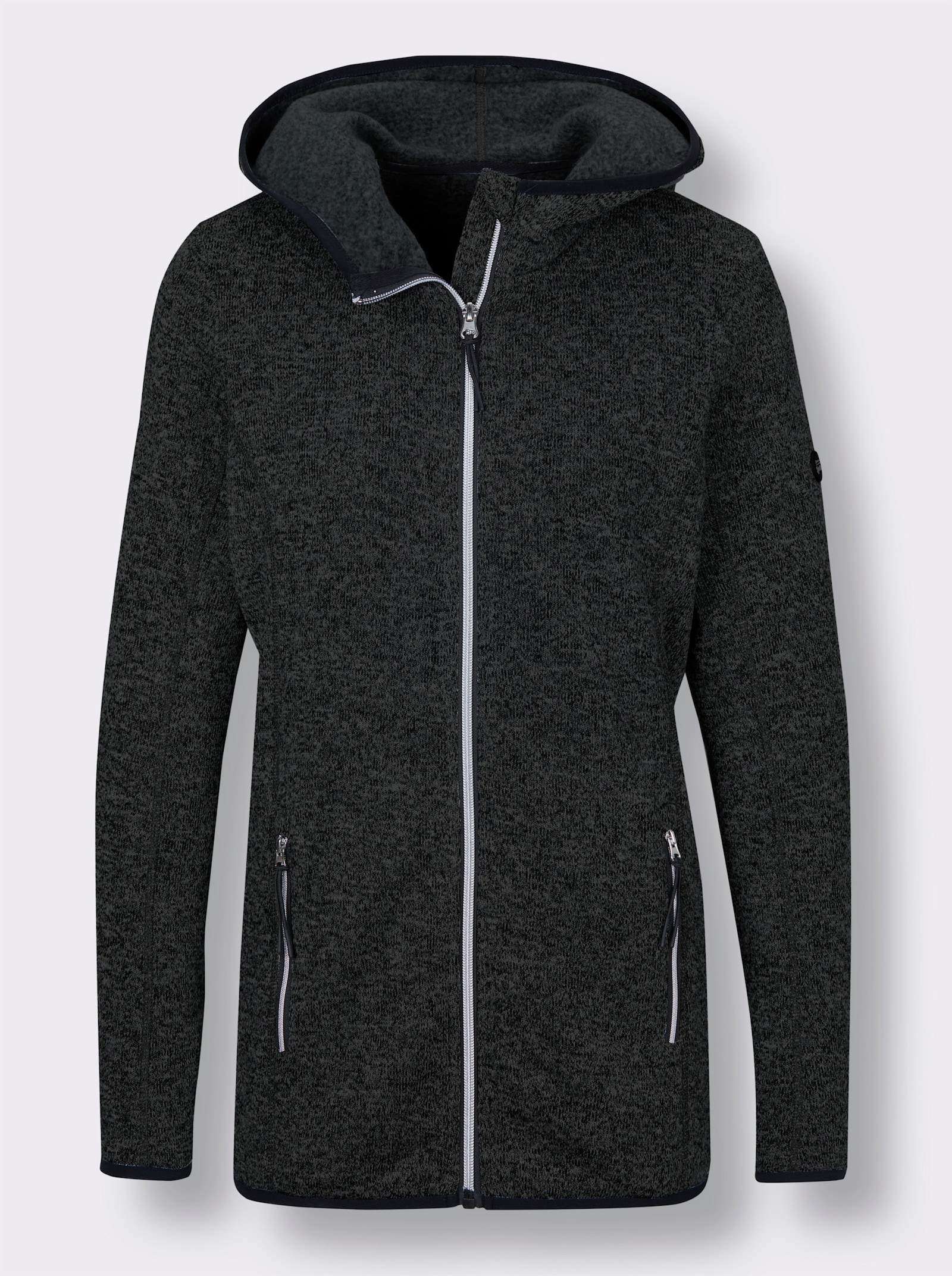 Catamaran Sports Strickfleecejacke mit Kapuze - graphit-meliert