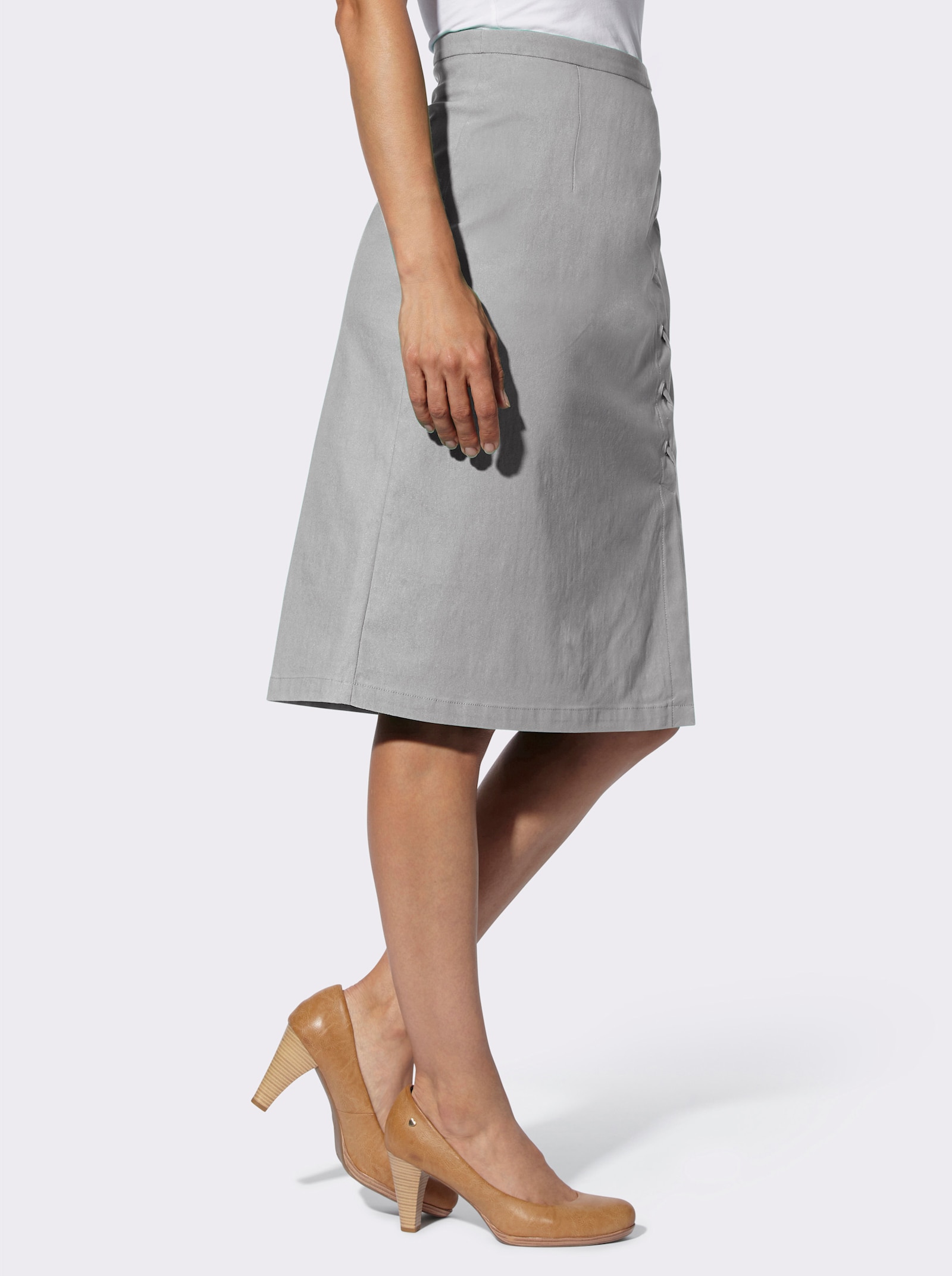 Schlupfrock mit Formbund - steingrau