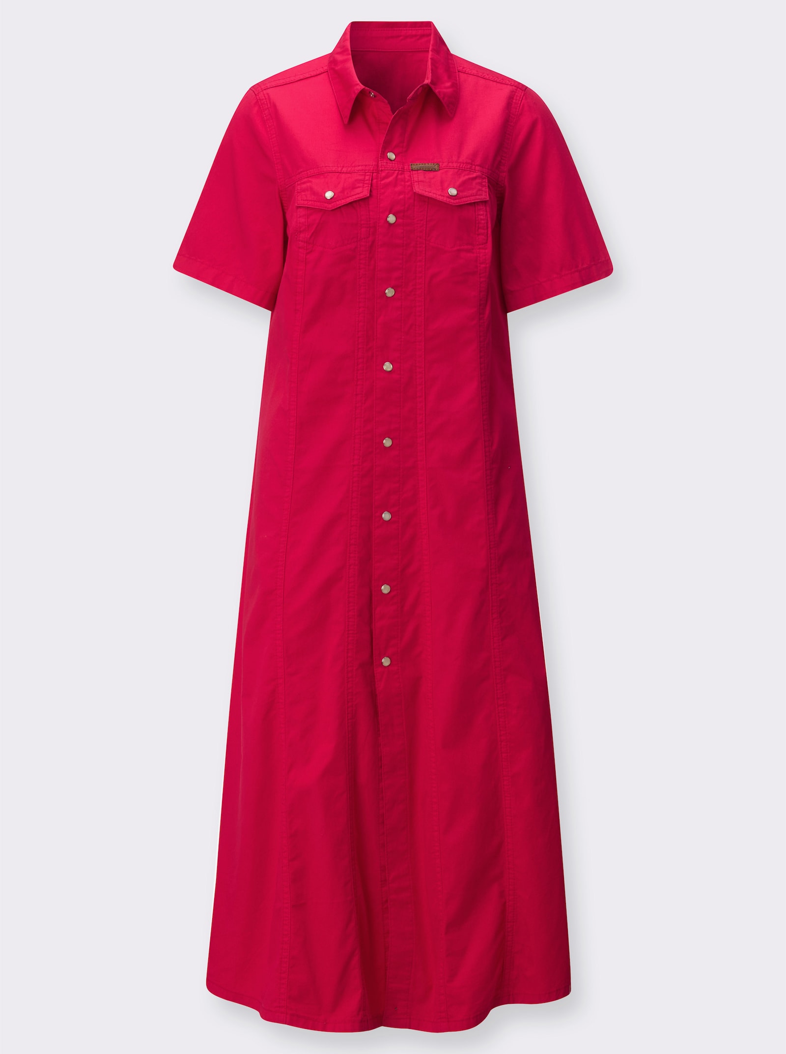 Jeansjurk in A-lijn - aardbei