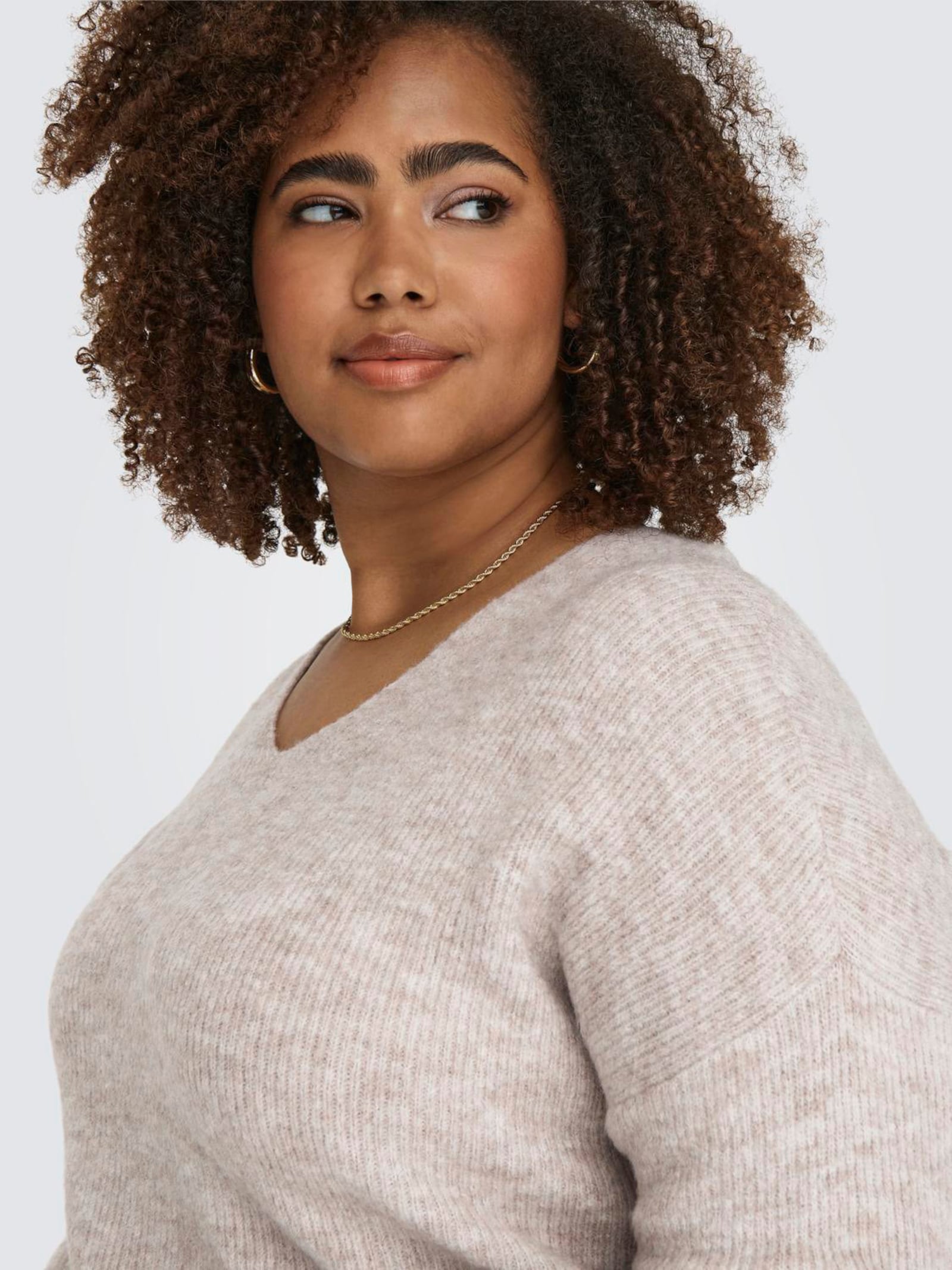 ONLY CARMAKOMA Strickpullover - pumice stone detail:melange