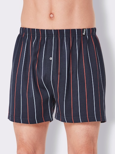 KINGsCLUB Boxershorts - marine gestreept + marine + marine geruit