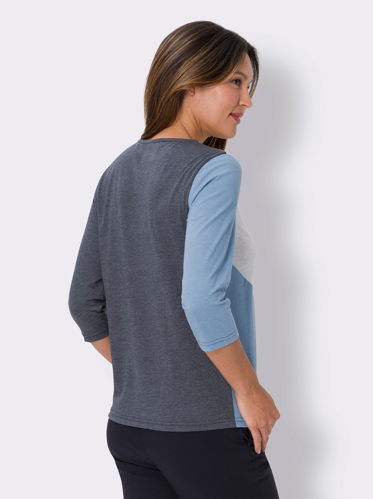 3/4-Arm-Shirt - bleu-jeansblau