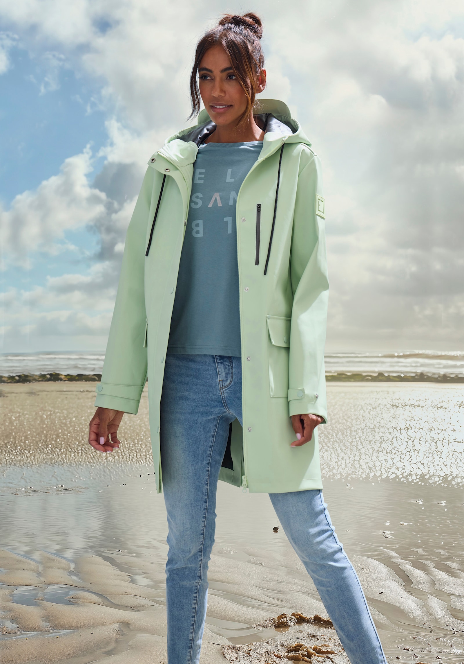 Elbsand Regenjacke - hellgrün