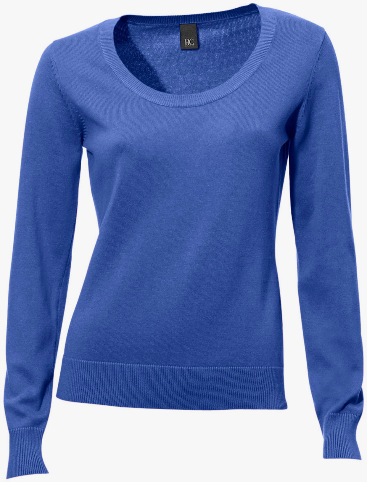 heine Rundhals-Pullover - royalblau