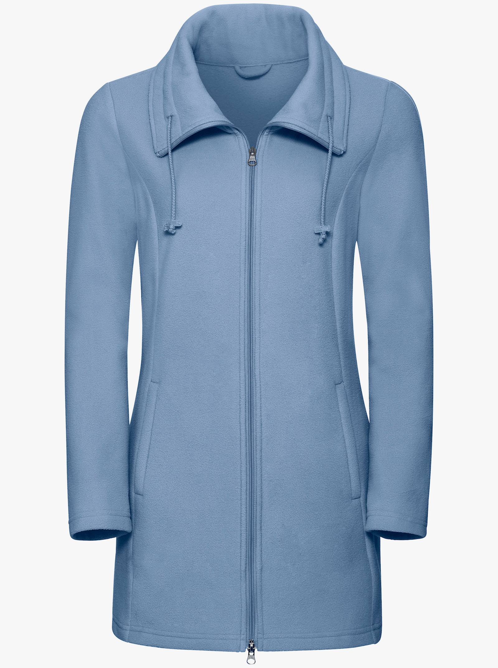 Fleecejacke mit 2-Wege-Reißverschluss - hellblau