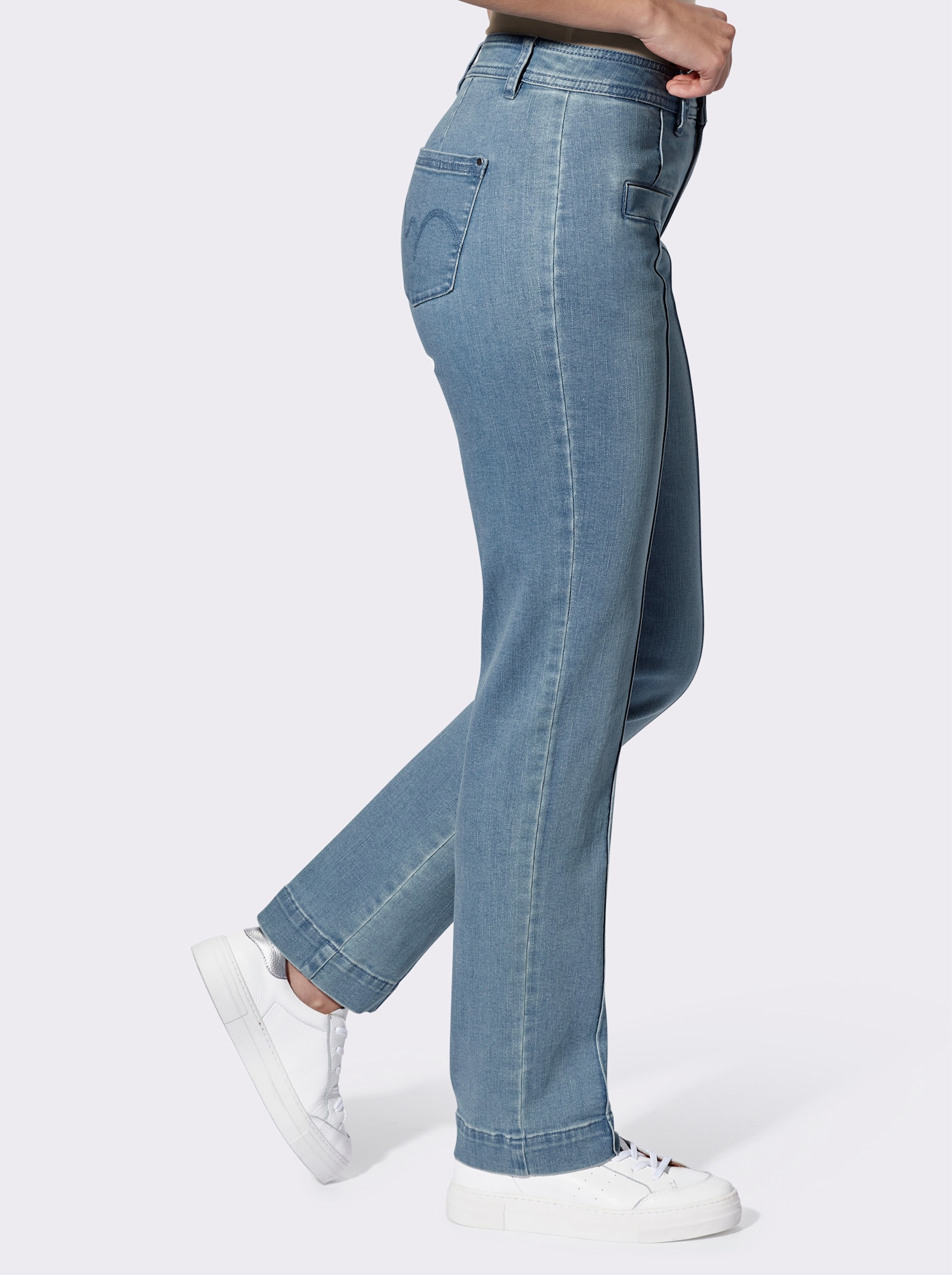 heine Rechte jeans met strookzakken - blue-bleached