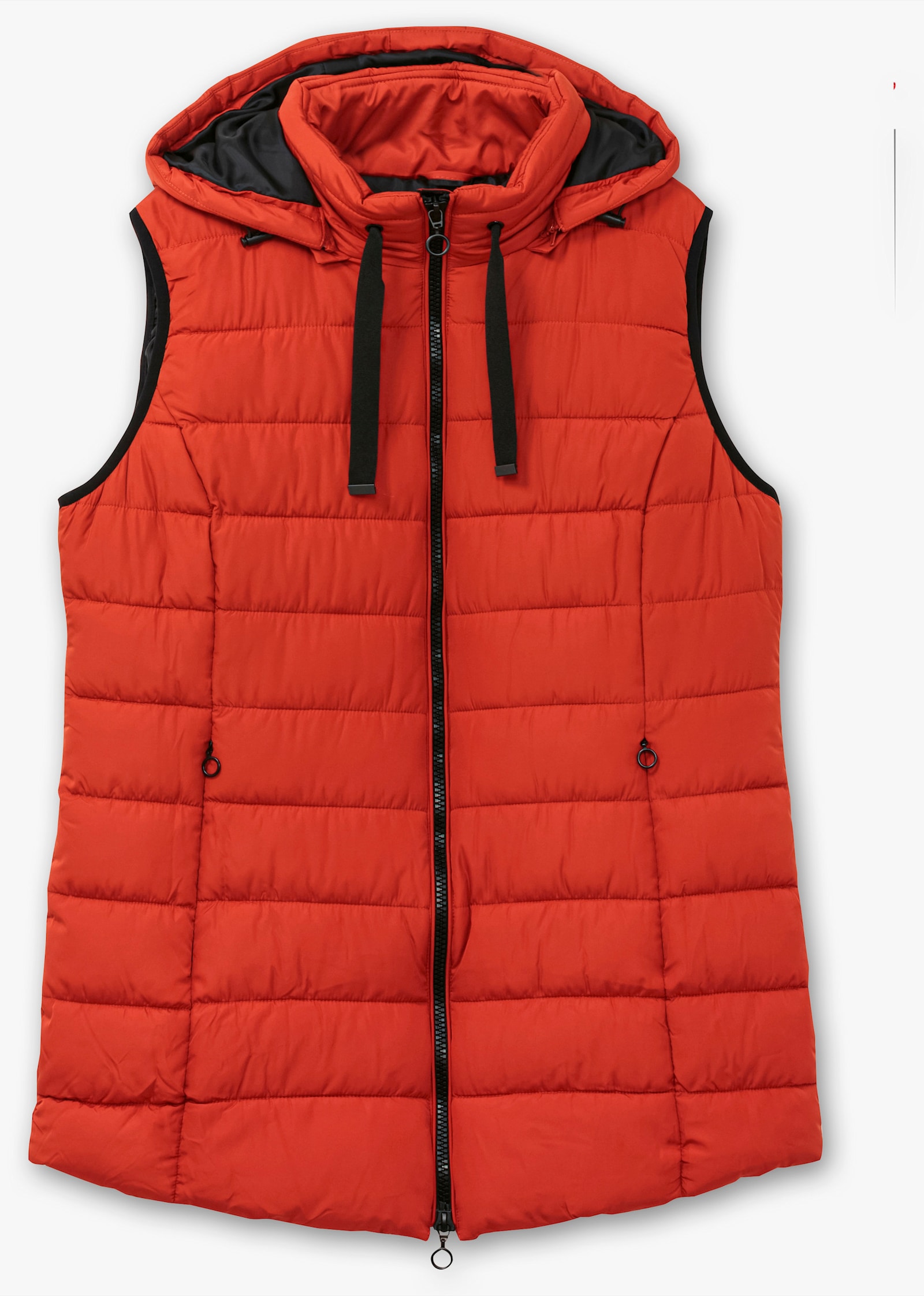 Steppweste mit abzippbarer Kapuze - rostrot