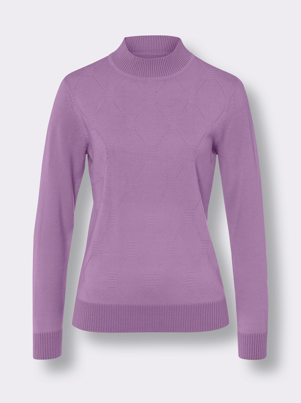 Stehkragenpullover - orchidee