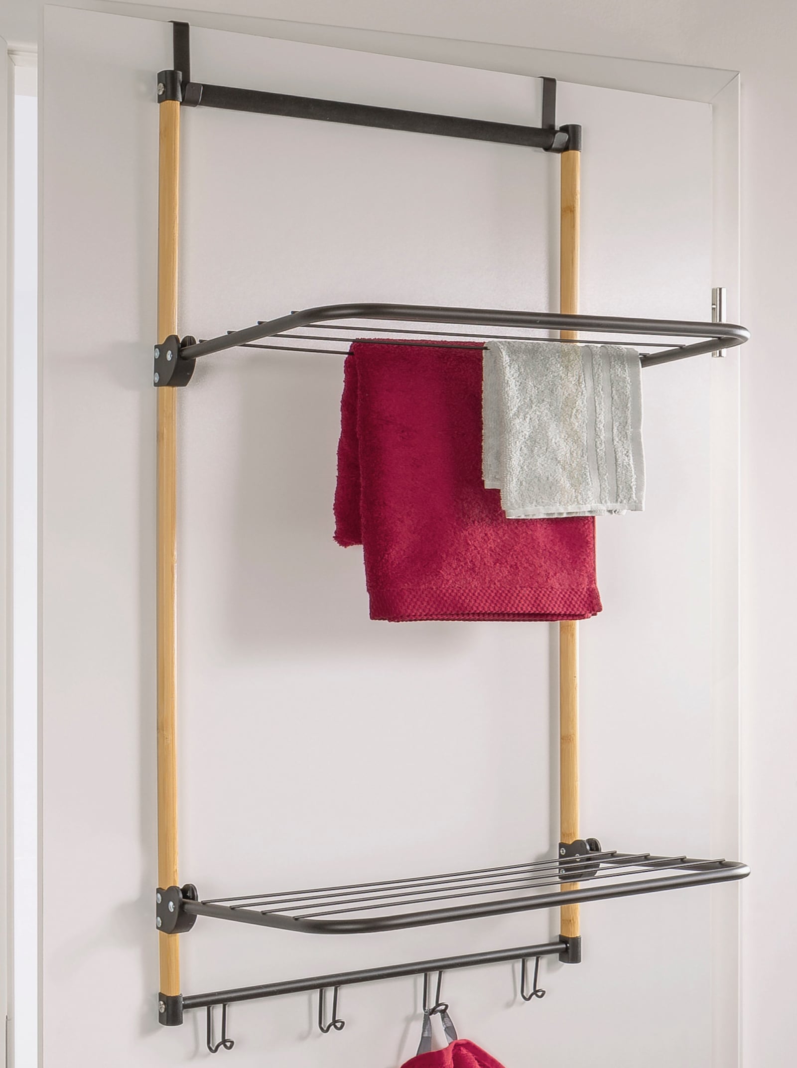 heine home Séchoir à linge - noir-naturel