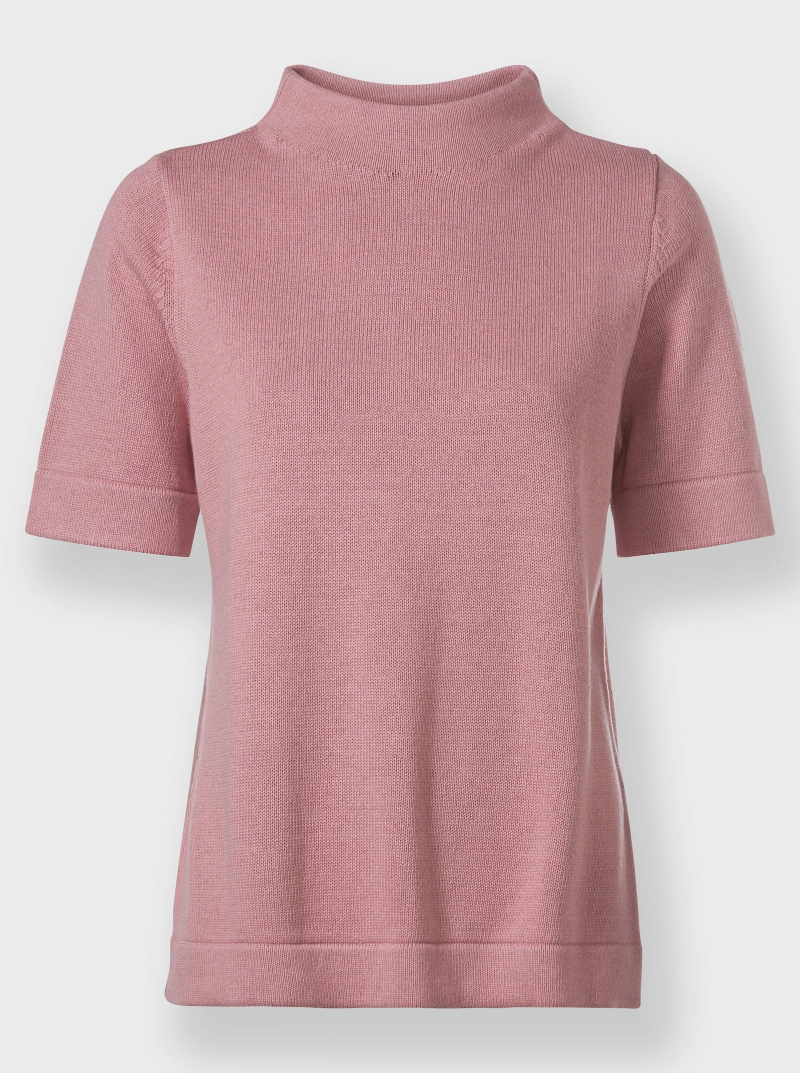 Pull à col montant avec manches mi-longues - hortensia