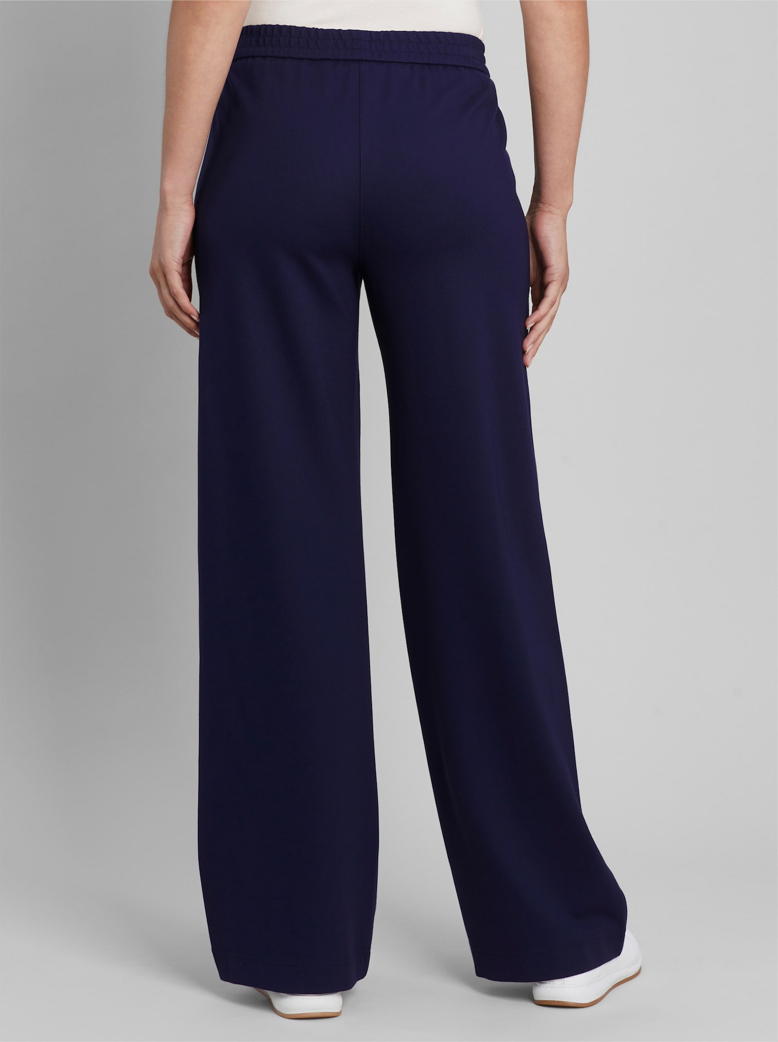 heine Jerseyhose mit Kontrast-Paspeln - marine