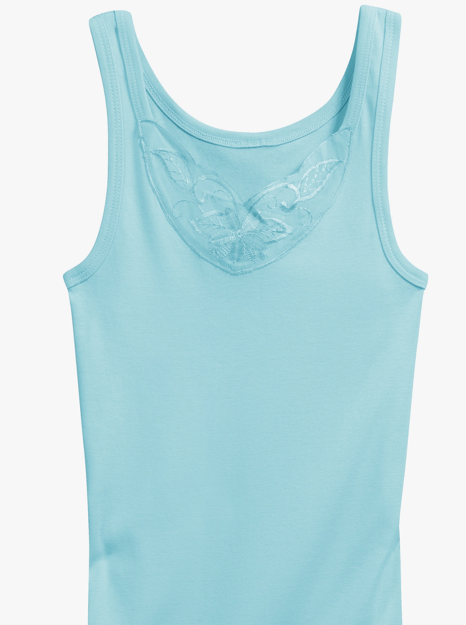 wäschepur Achselhemd im 3er Pack - rosé + bleu + mint