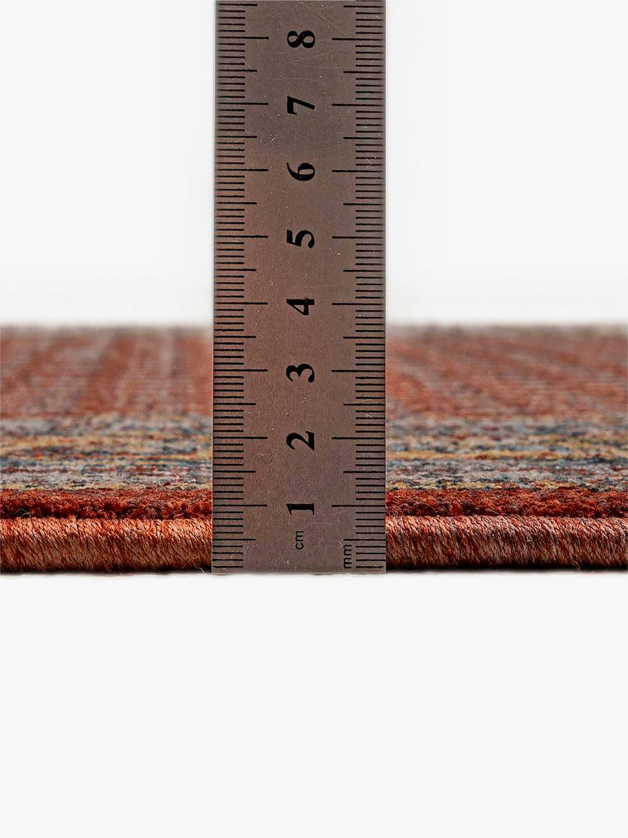 Theko Teppich - rot-gemustert