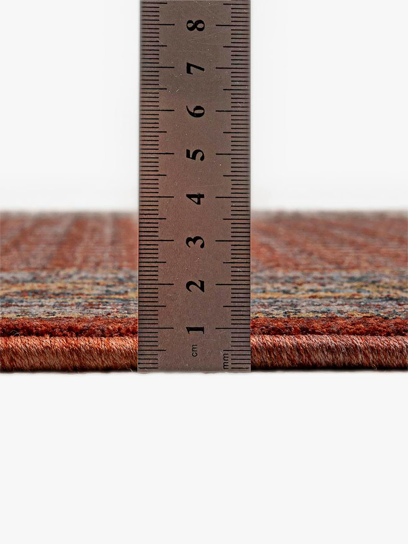 Theko Teppich - rot-gemustert