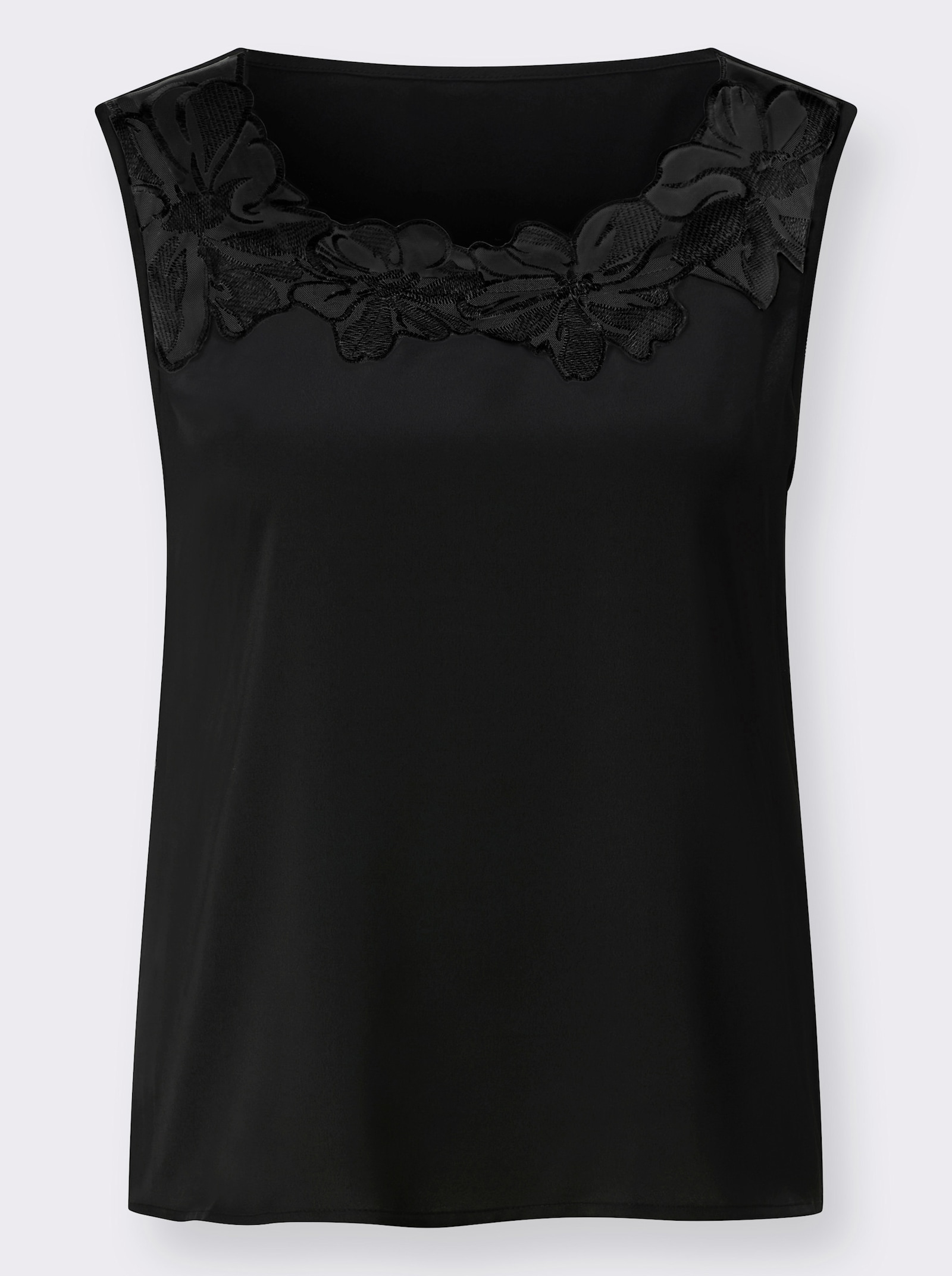 Liquette en satin - noir